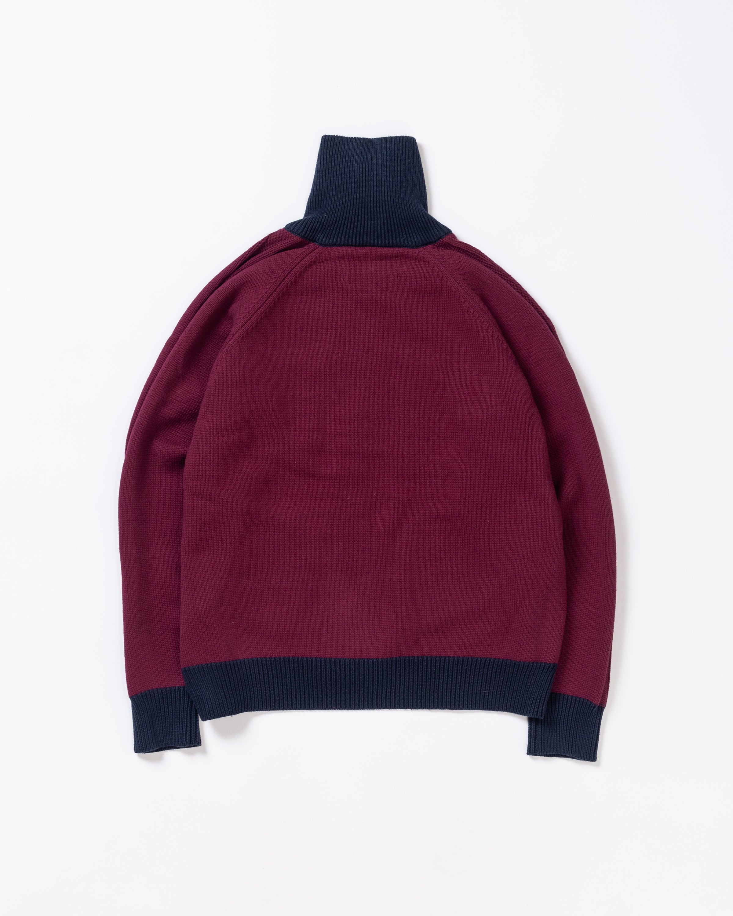 ANACHRONORM /BICOLOR DRIVERS KNIT BURGUNDY