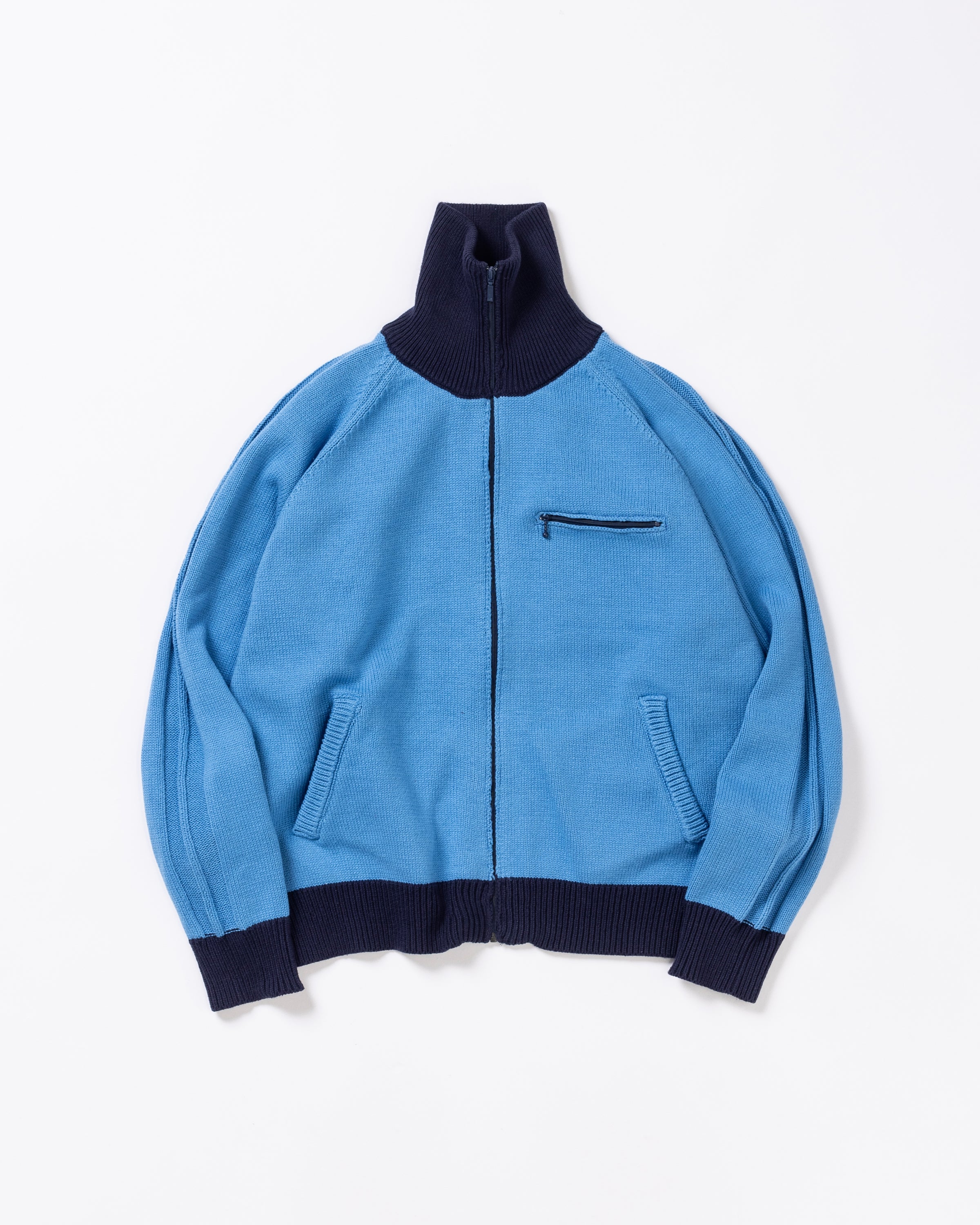 ANACHRONORM /BICOLOR DRIVERS KNIT SKY BLUE