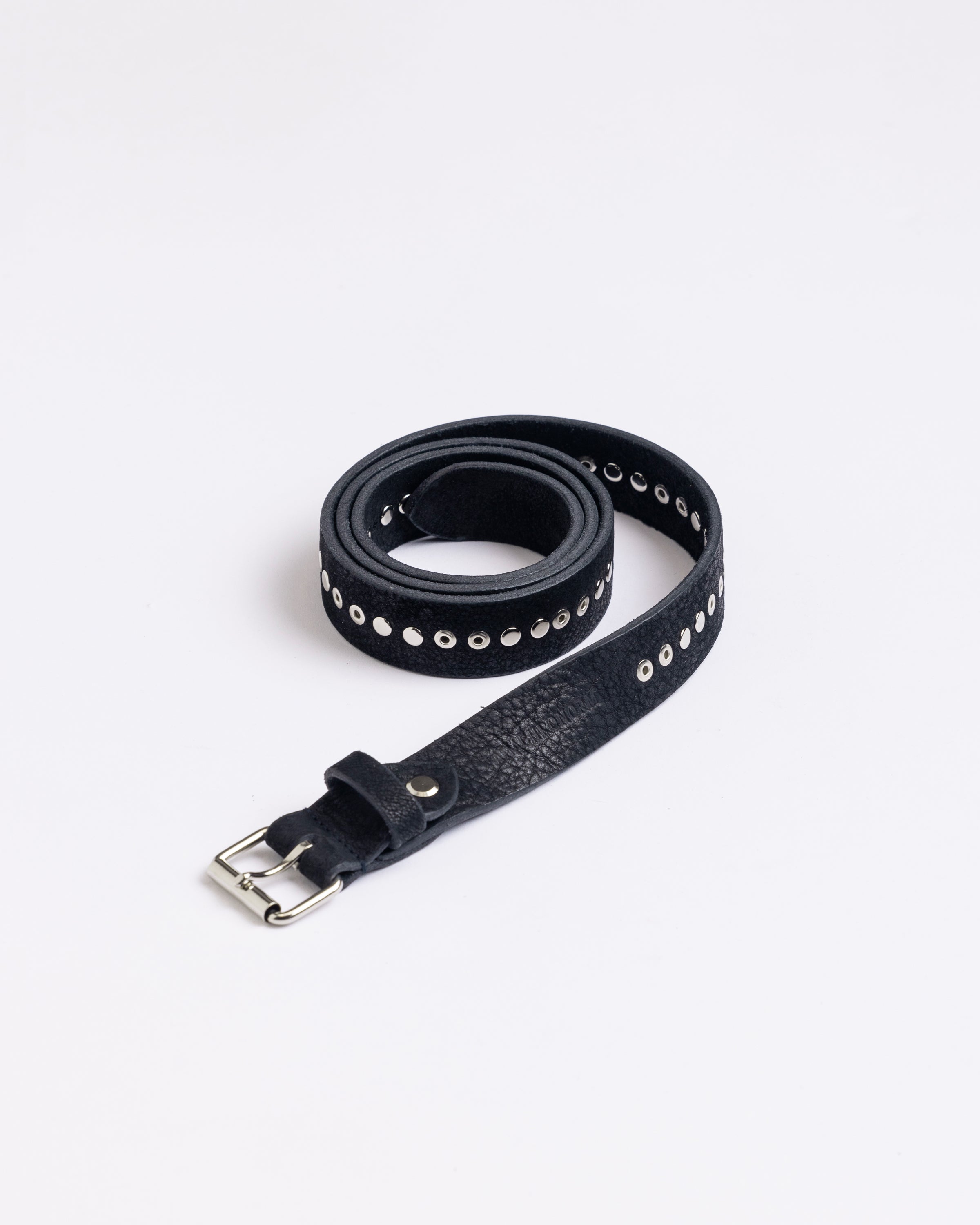 ANACHRONORM / DECORATIVE LEATHER BELT - BLACK