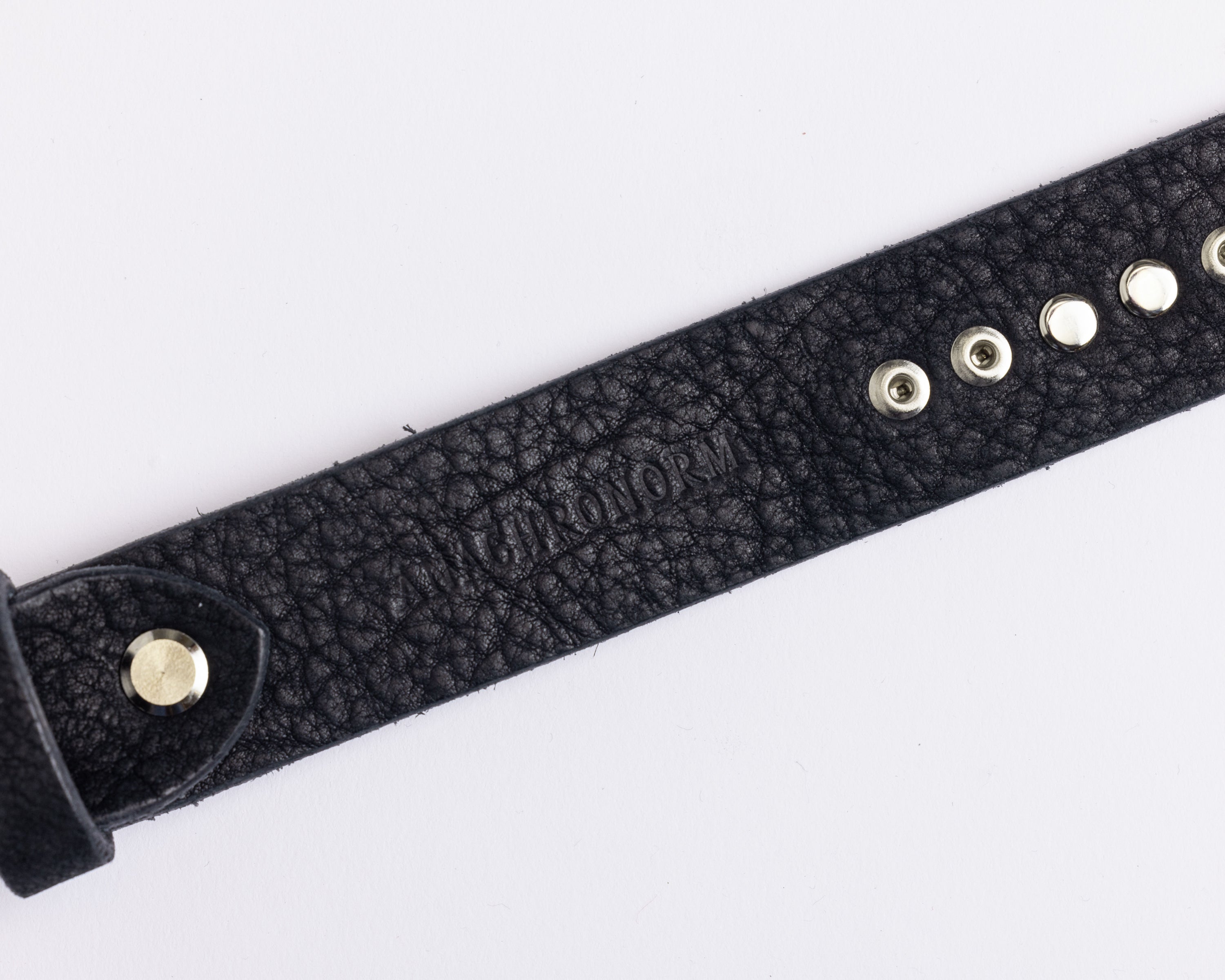 ANACHRONORM / DECORATIVE LEATHER BELT - BLACK