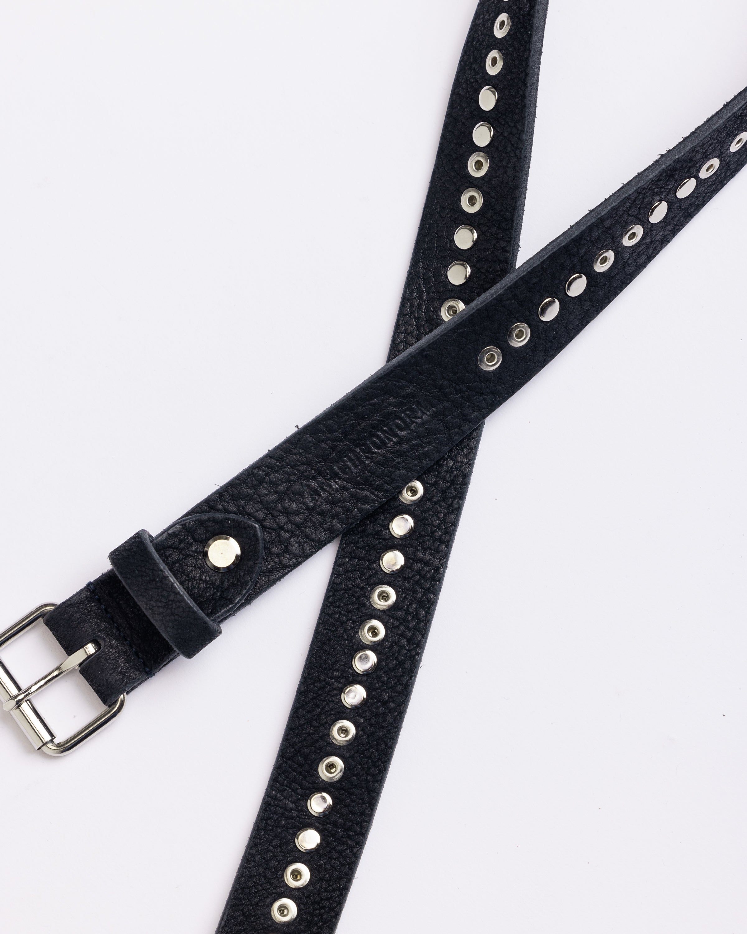 ANACHRONORM / DECORATIVE LEATHER BELT - BLACK