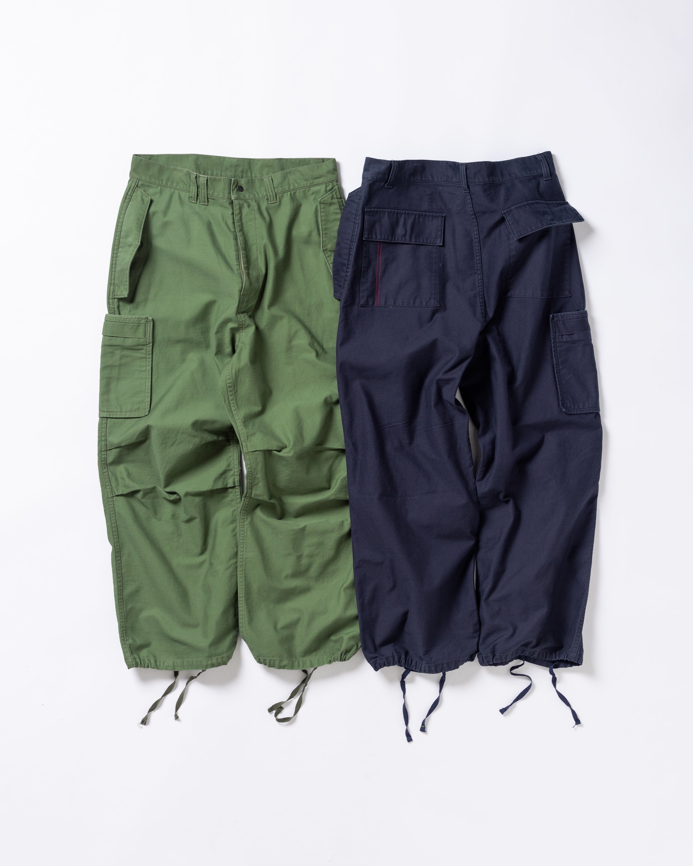 ANACHRONORM / BACK SATIN MILITARY FLAP PANTS NAVY