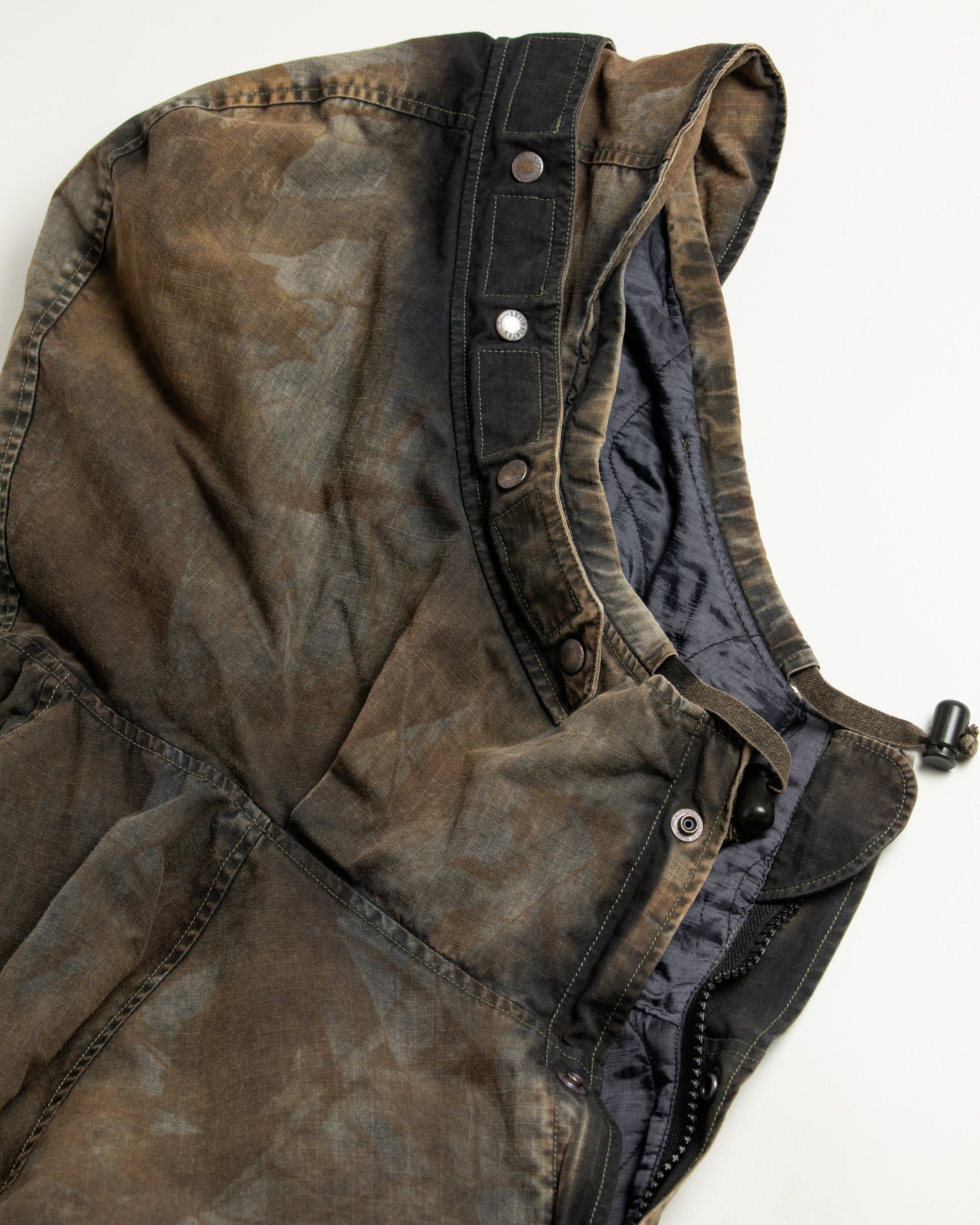 ANACHRONORM / SULFUR DYED RIPSTOP REALTREE ECWCS TYPE PARKA JACKET SULFUR BLACK