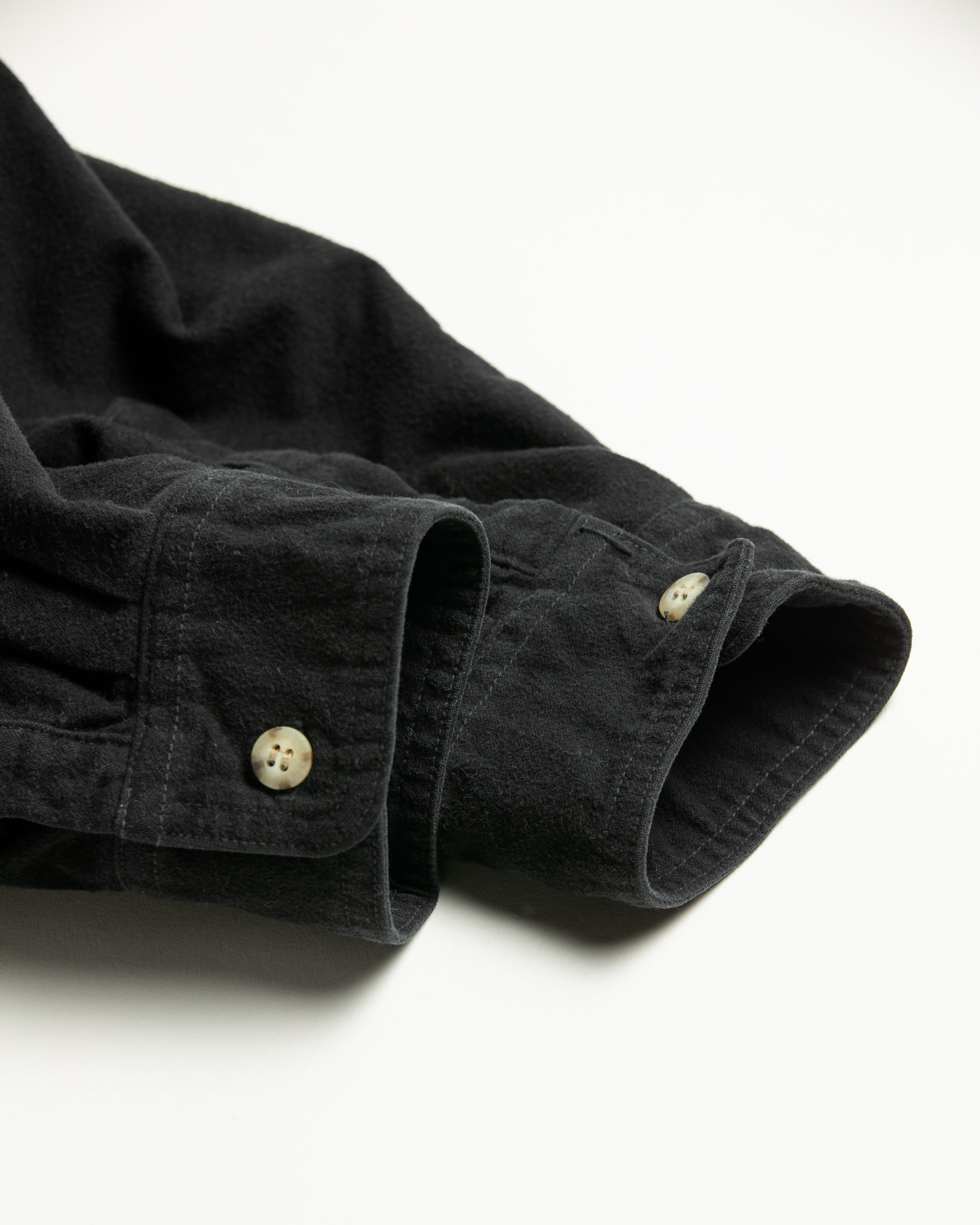 ANACHRONORM / COTTON SUEDE WIDE SHIRTS - BLACK