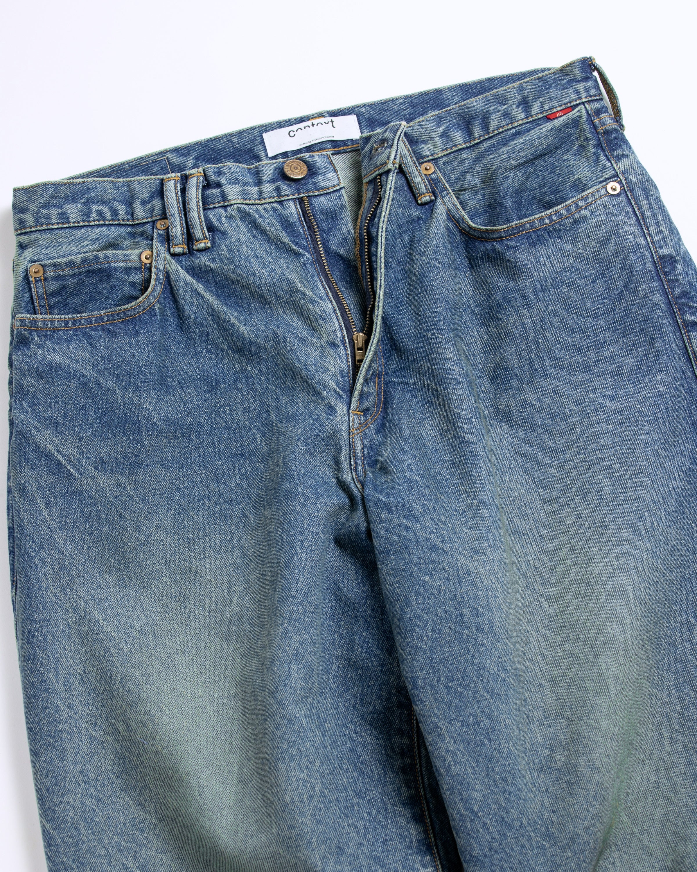 CONTEXT / 80's WIDE 5P PANTS - INDIGO FIVE YEAR WASH