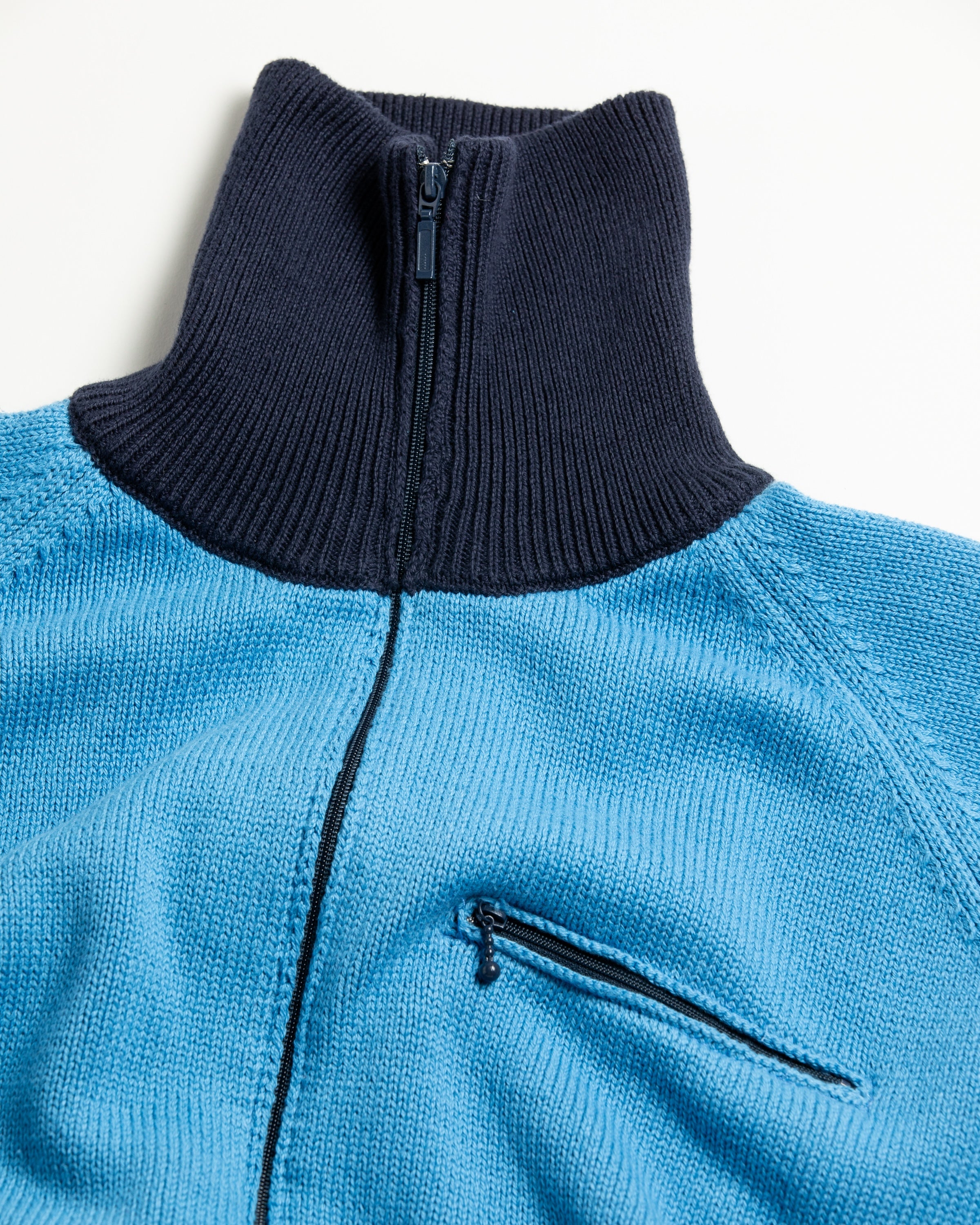 ANACHRONORM /BICOLOR DRIVERS KNIT SKY BLUE