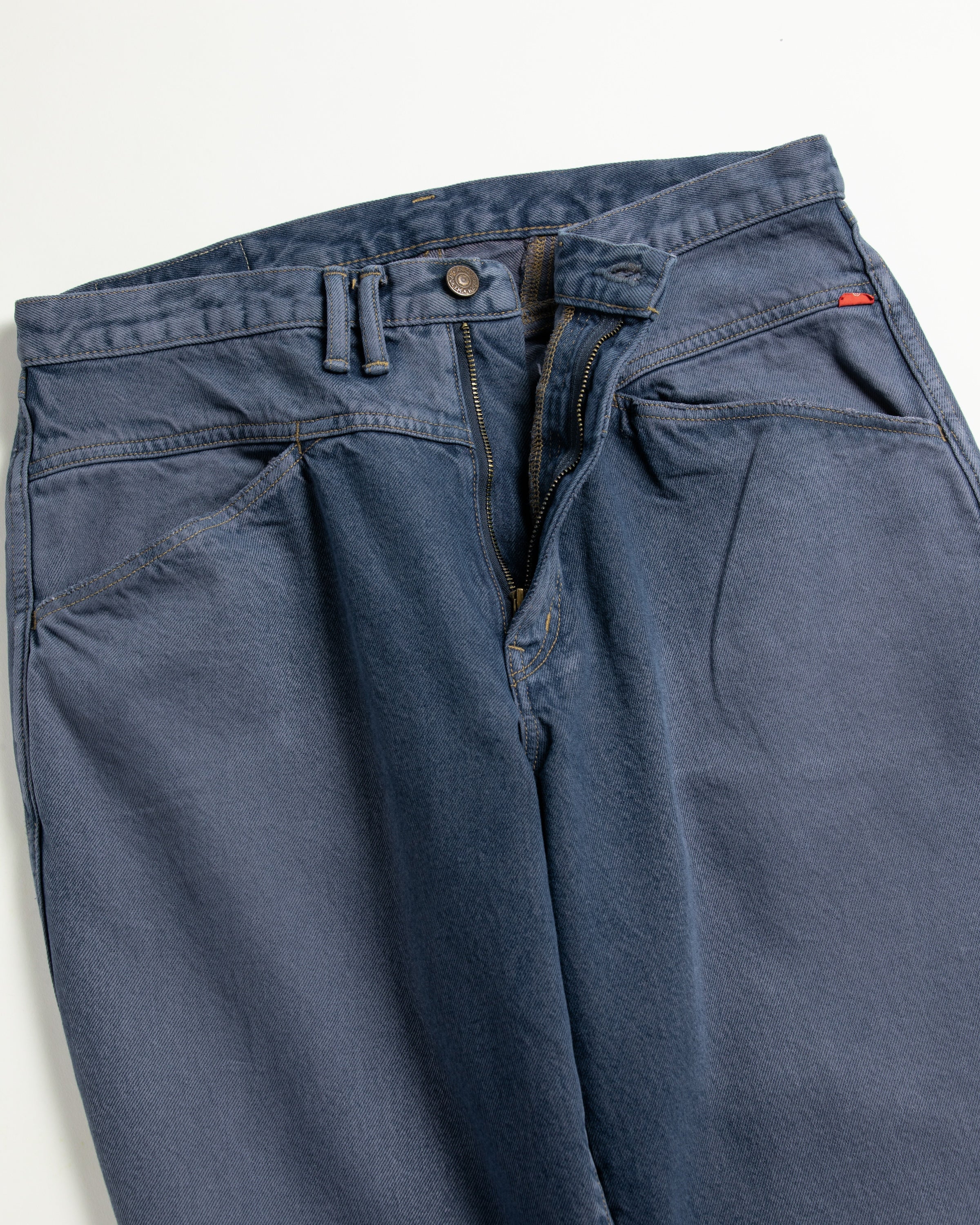 ANACHRONORM / COLOR DYED FRONT YORK DENIM PANTS - INDIGO×GRAY
