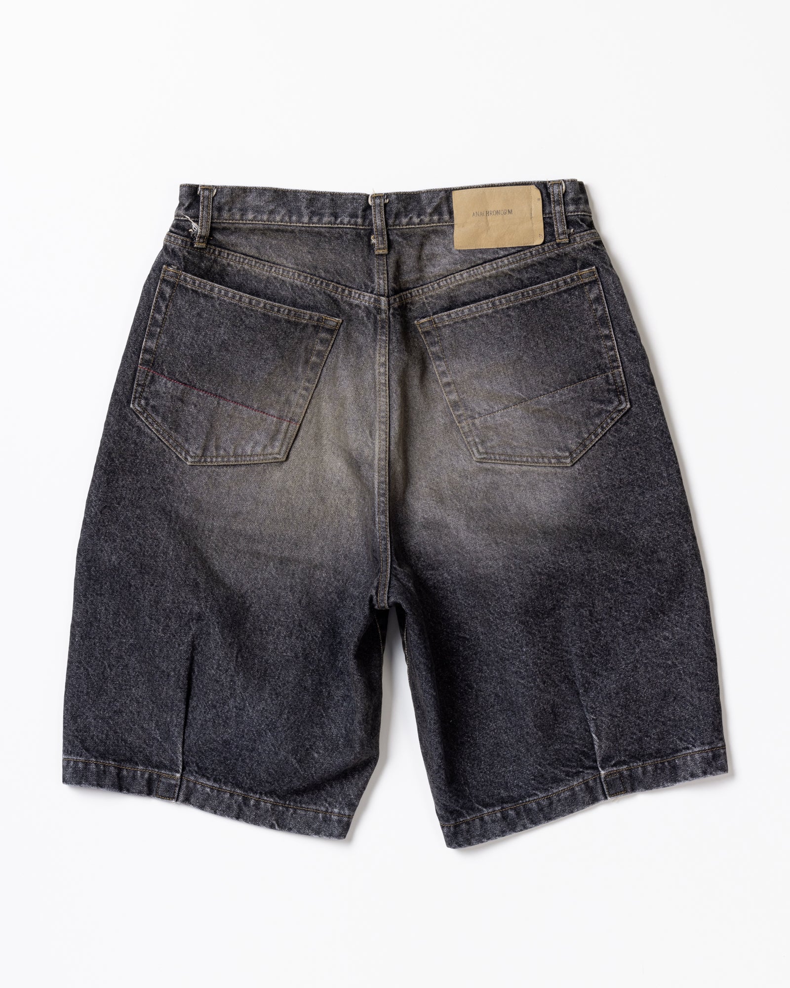 ANACHRONORM / 80's 5POCKET DENIM HEM TUCK SHORTS - BLACK