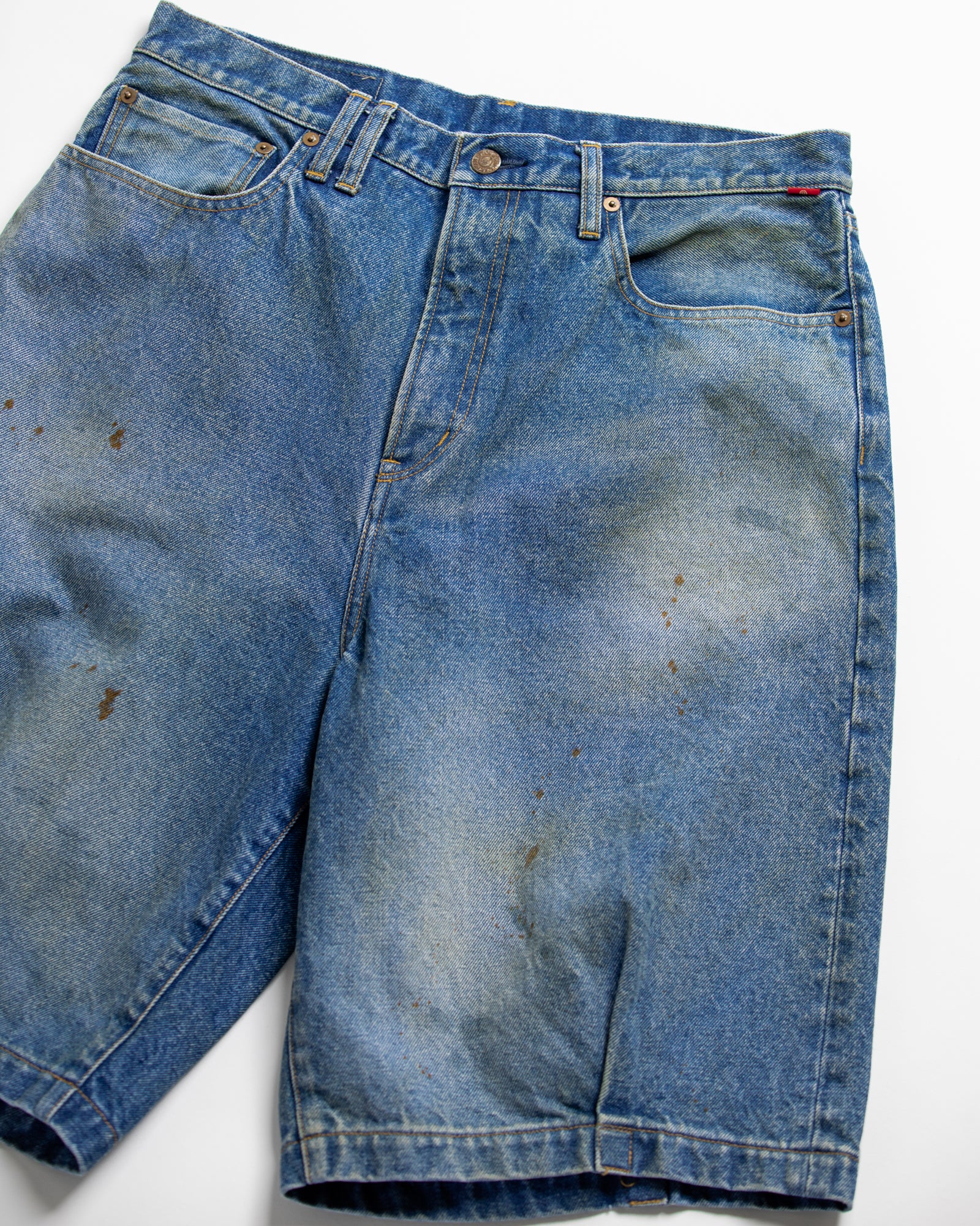 ANACHRONORM / 80's 5POCKET DENIM HEM TUCK SHORTS - INDIGO