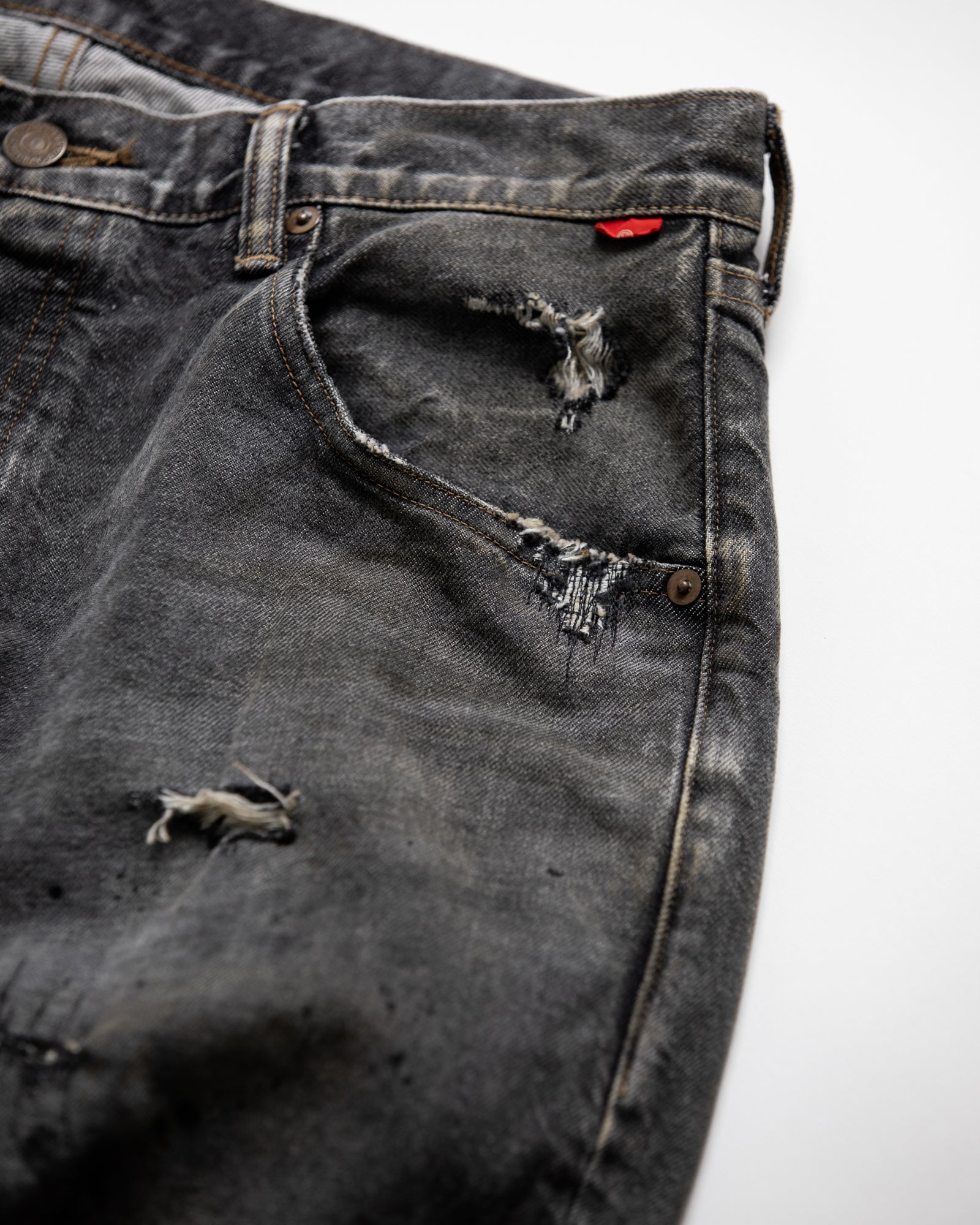 Remaked ANACHRONORM / REGULAR TAPERED REMAKED 5P DENIM PANTS - BLACK(REMAKE ...