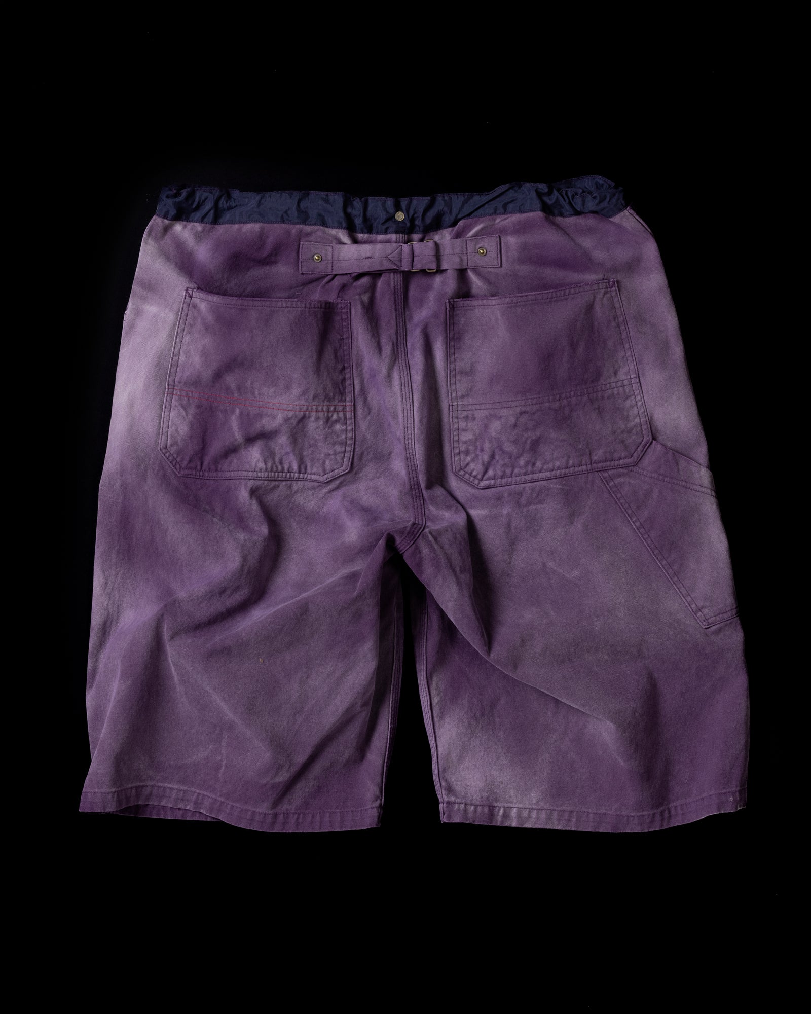 ANACHRONORM / DOUBLE KNEE DAMAGED PAINTER SHORT PANTS - PURPLE