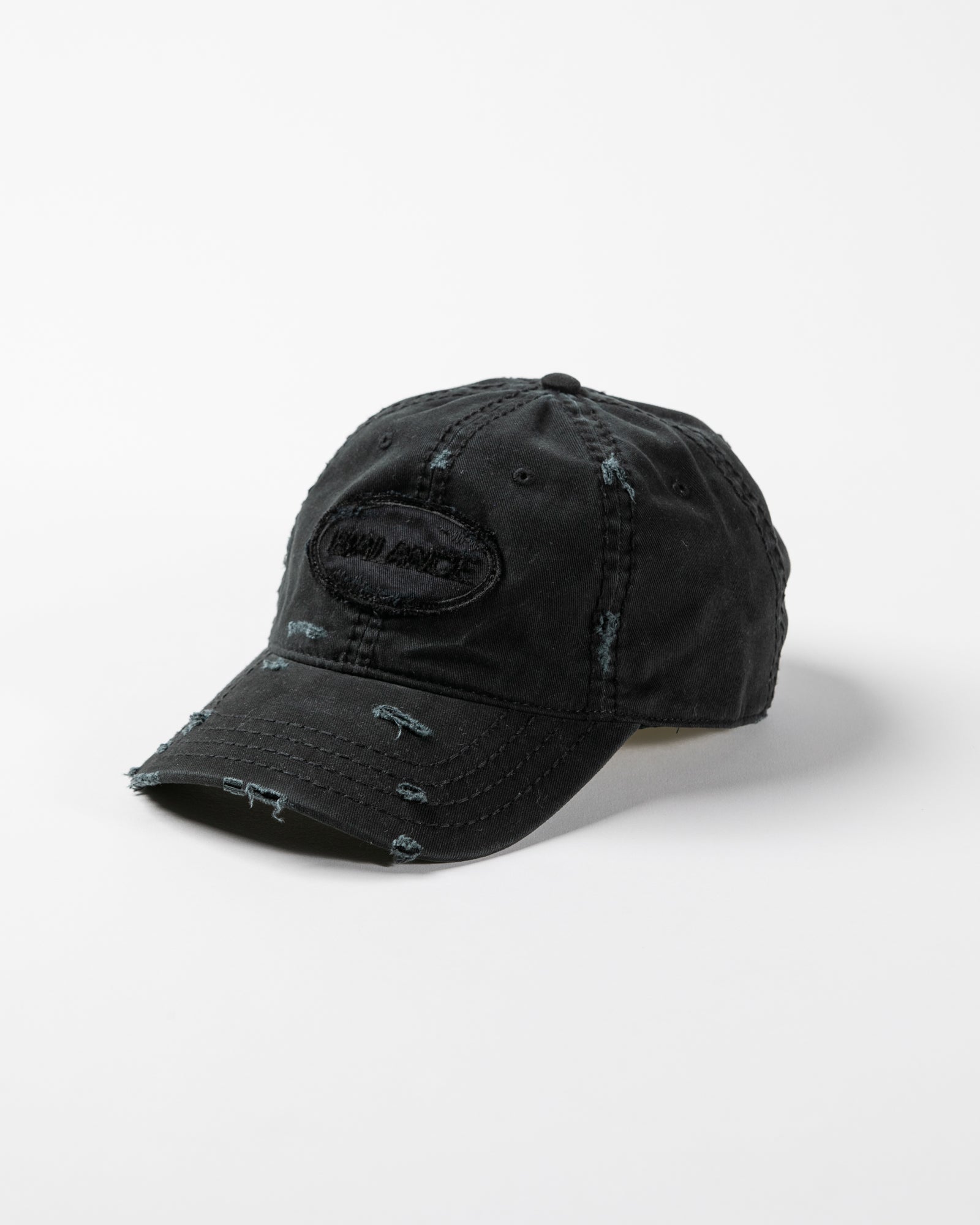 ANACHRONORM / AN362 DAMAGED 6PANEL CAP - BLACK
