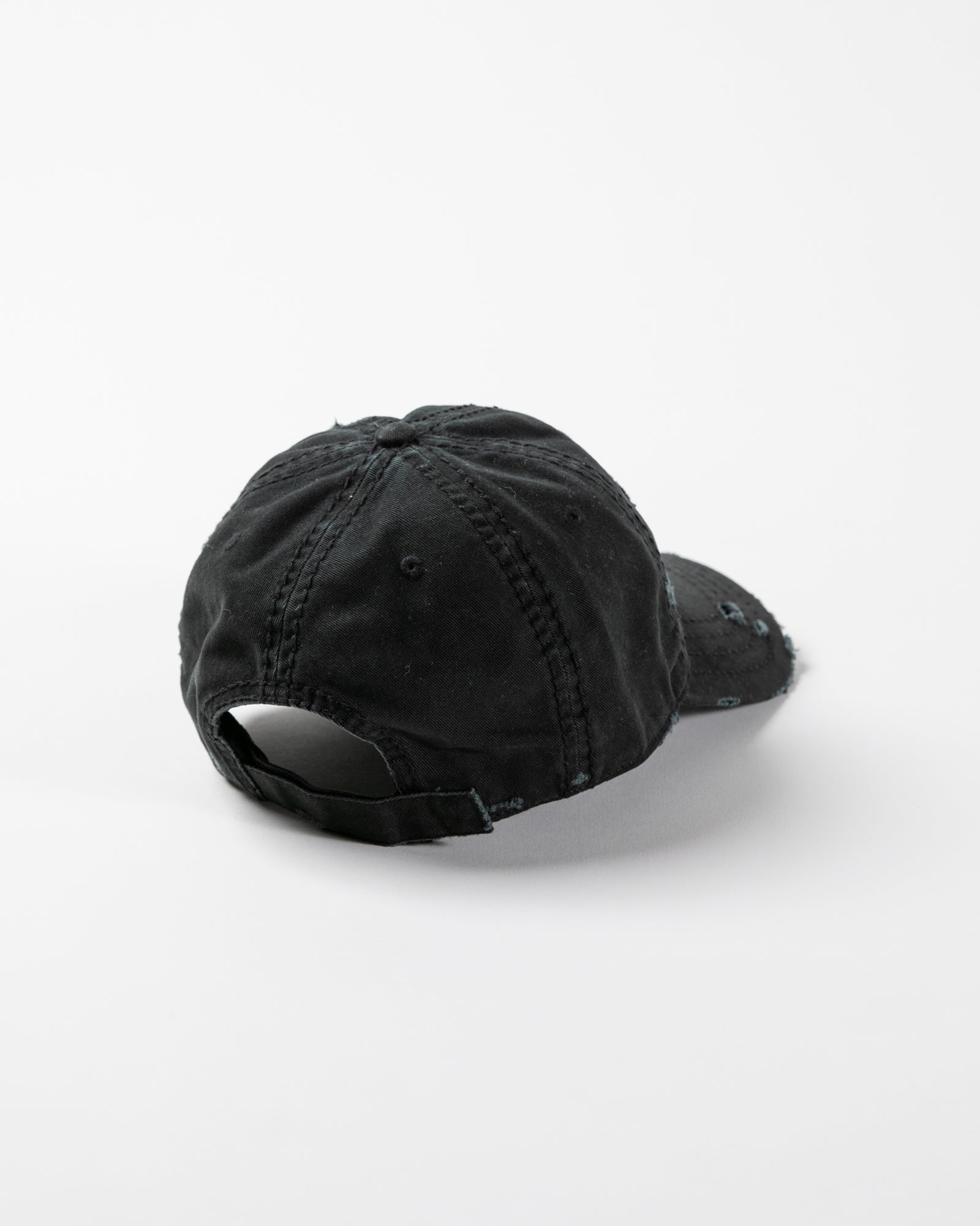 ANACHRONORM / AN362 DAMAGED 6PANEL CAP - BLACK