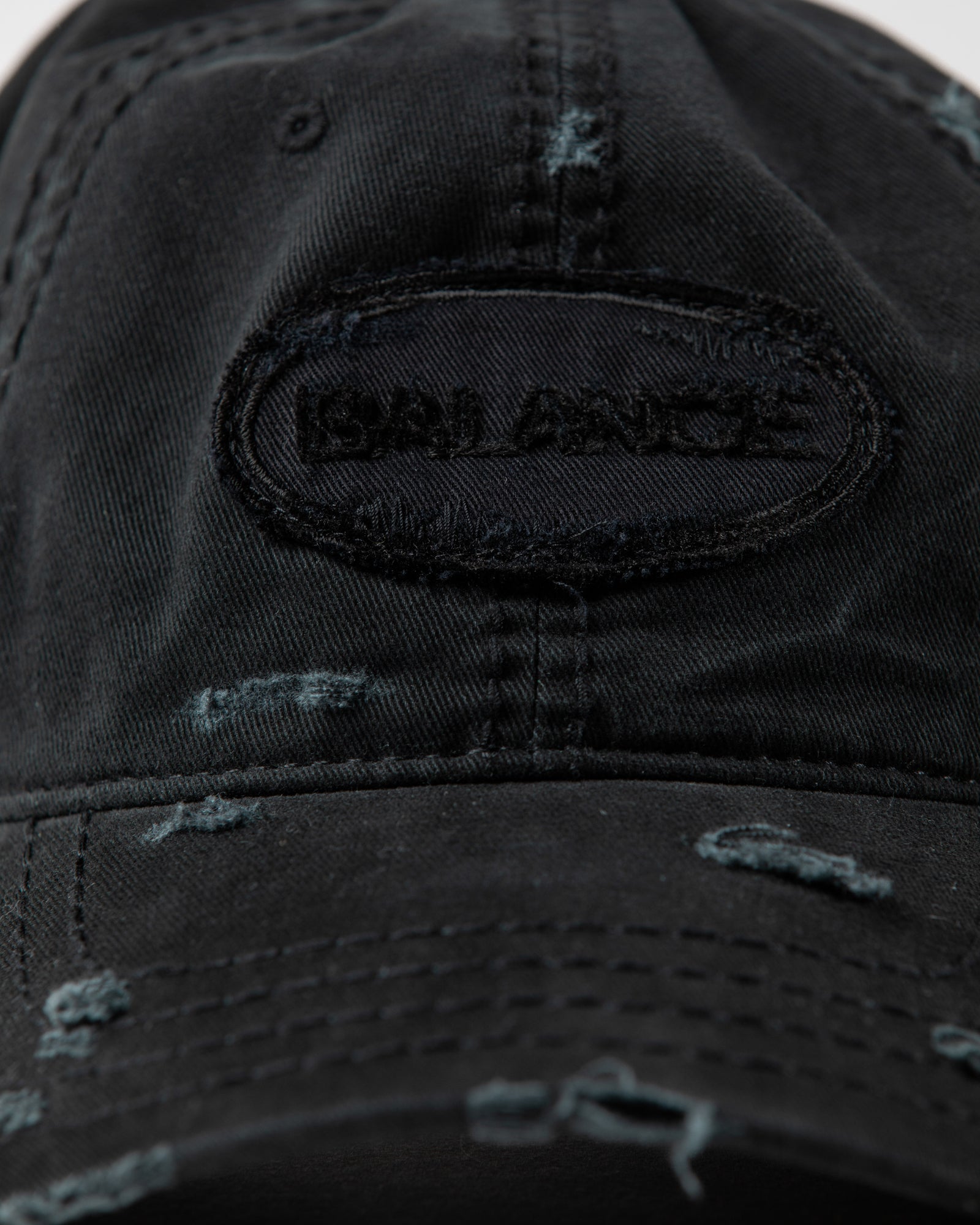 ANACHRONORM / AN362 DAMAGED 6PANEL CAP - BLACK