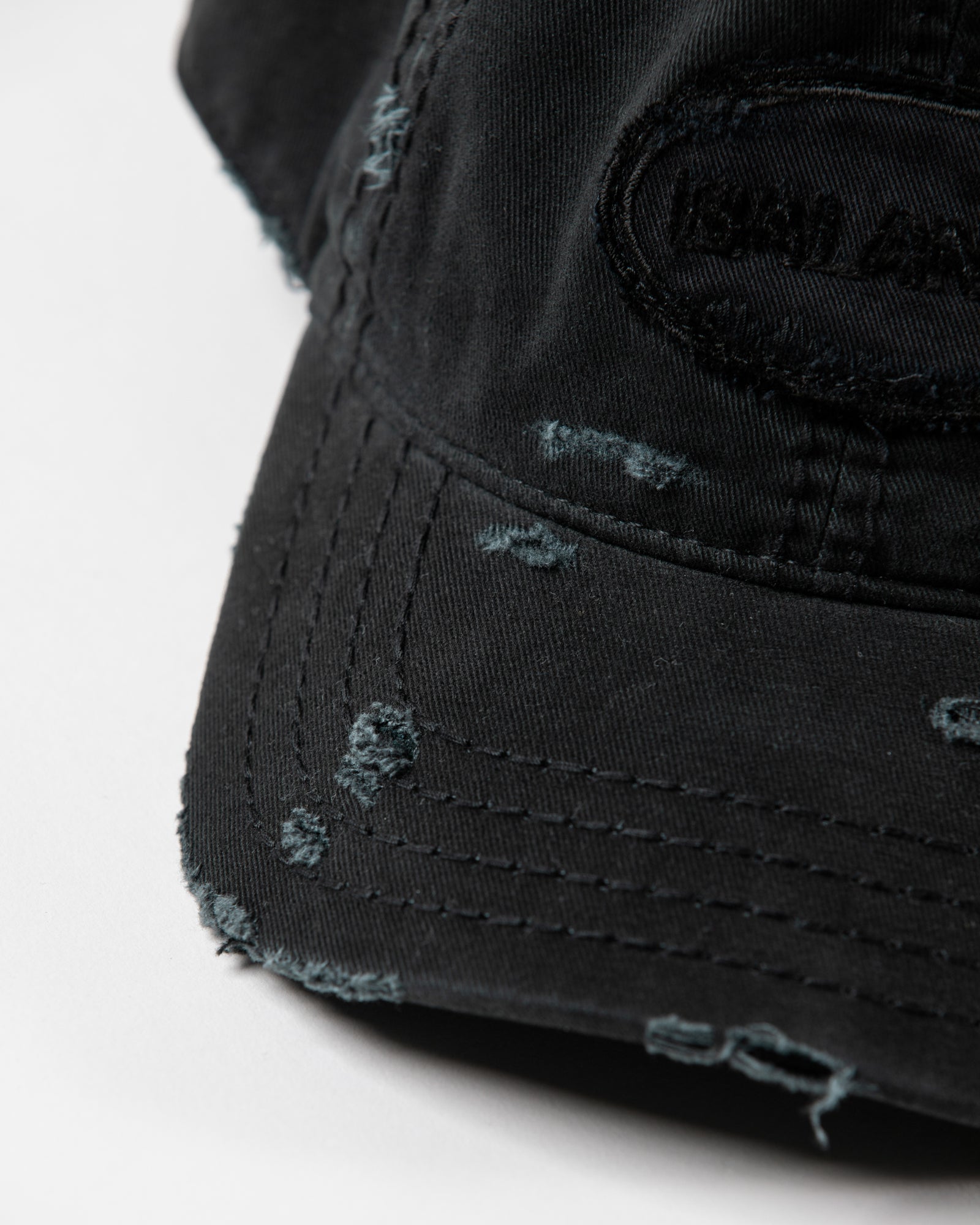 ANACHRONORM / AN362 DAMAGED 6PANEL CAP - BLACK