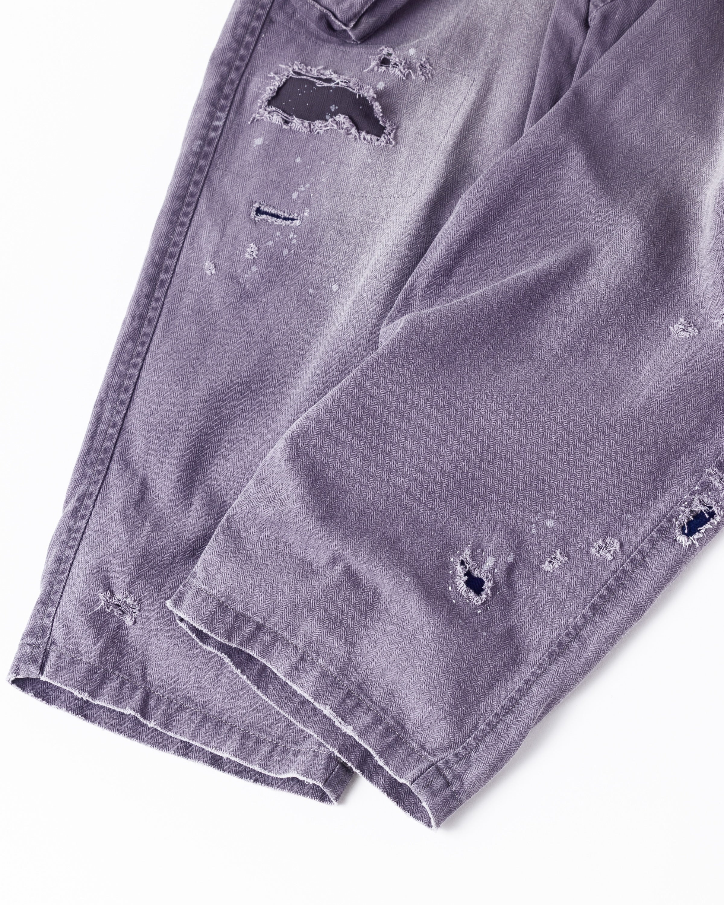 Remaked ANACHRONORM / REMAKED HERRINGBONE COMBAT CARGO TROUSERS - CHARCOAL ...
