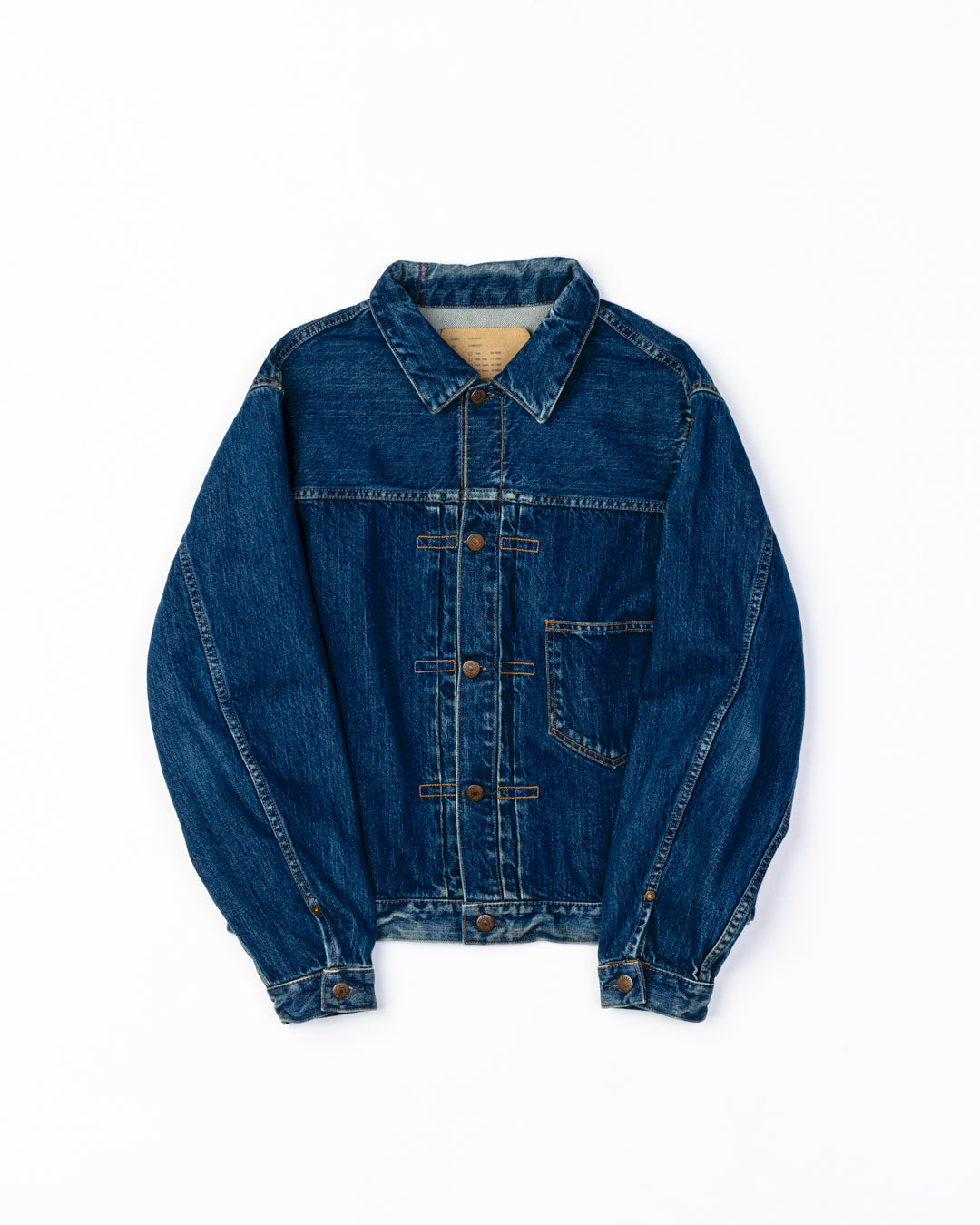 CONTEXT / FRONT TUCK DENIM JACKET - INDIGO ONE YEAR WASH