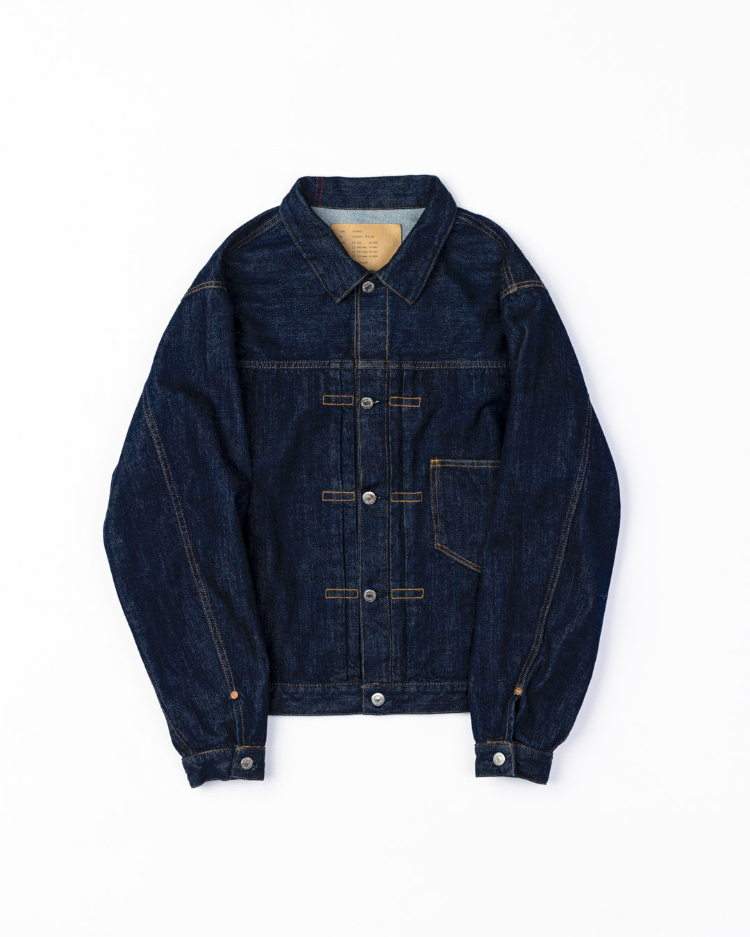 CONTEXT / FRONT TUCK DENIM JACKET - INDIGO ONE WASH