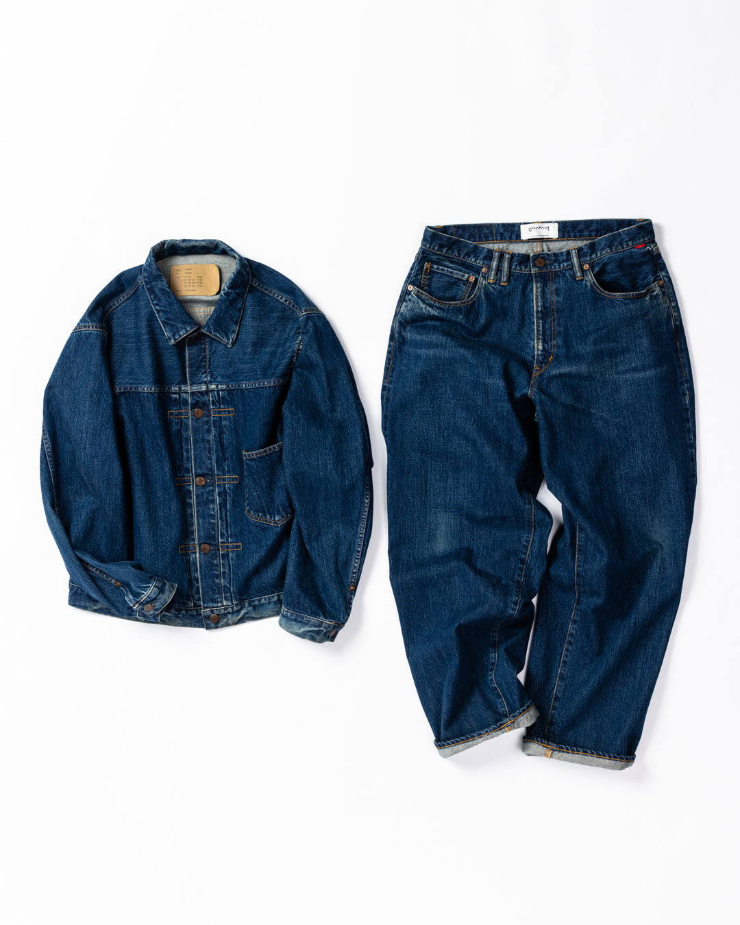 CONTEXT / FRONT TUCK DENIM JACKET - INDIGO ONE YEAR WASH