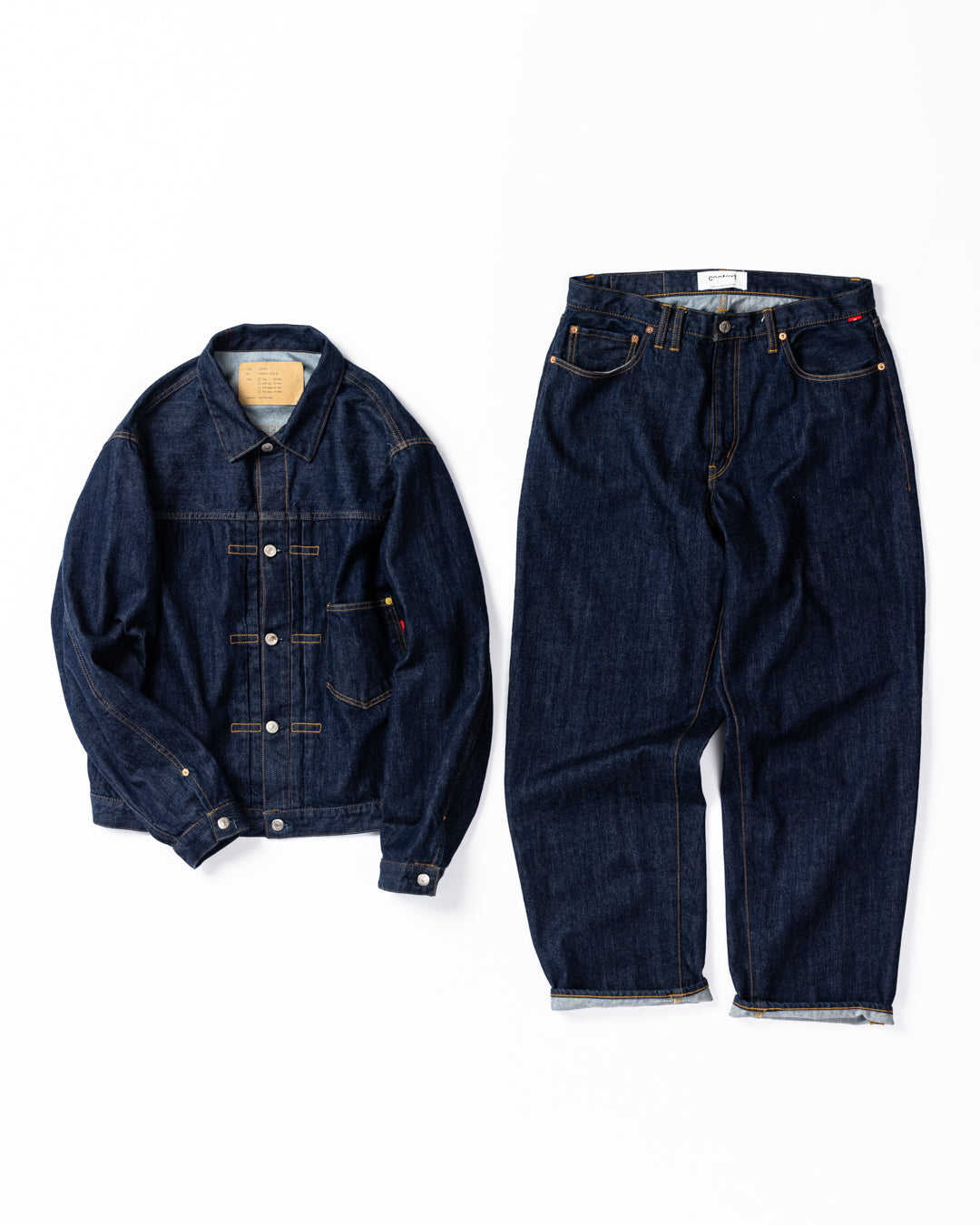 CONTEXT / FRONT TUCK DENIM JACKET - INDIGO ONE WASH