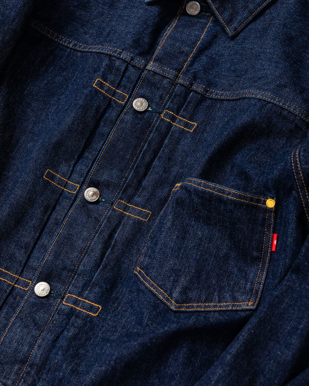 CONTEXT / FRONT TUCK DENIM JACKET - INDIGO ONE WASH