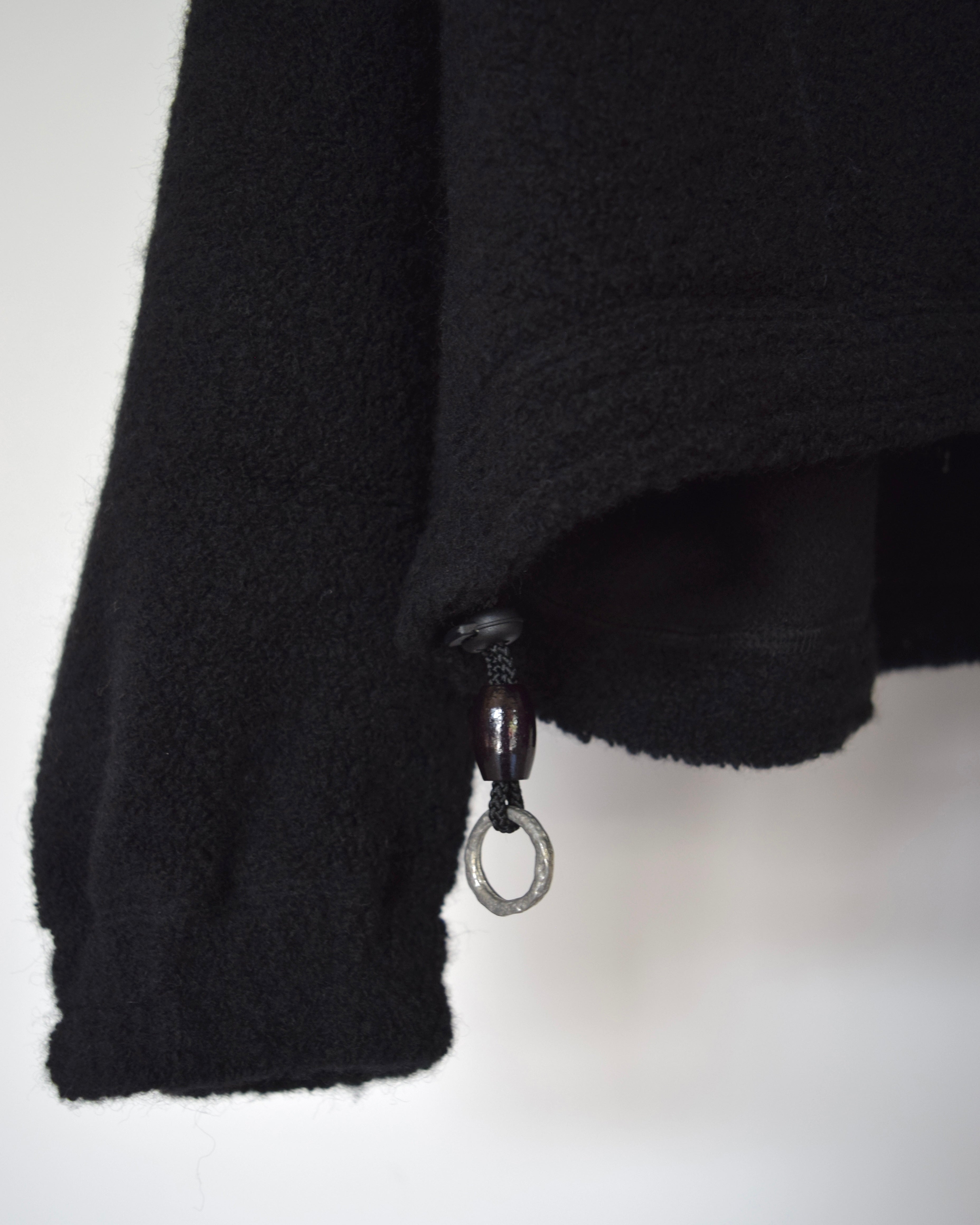 satou / "wool boa blouson" - black