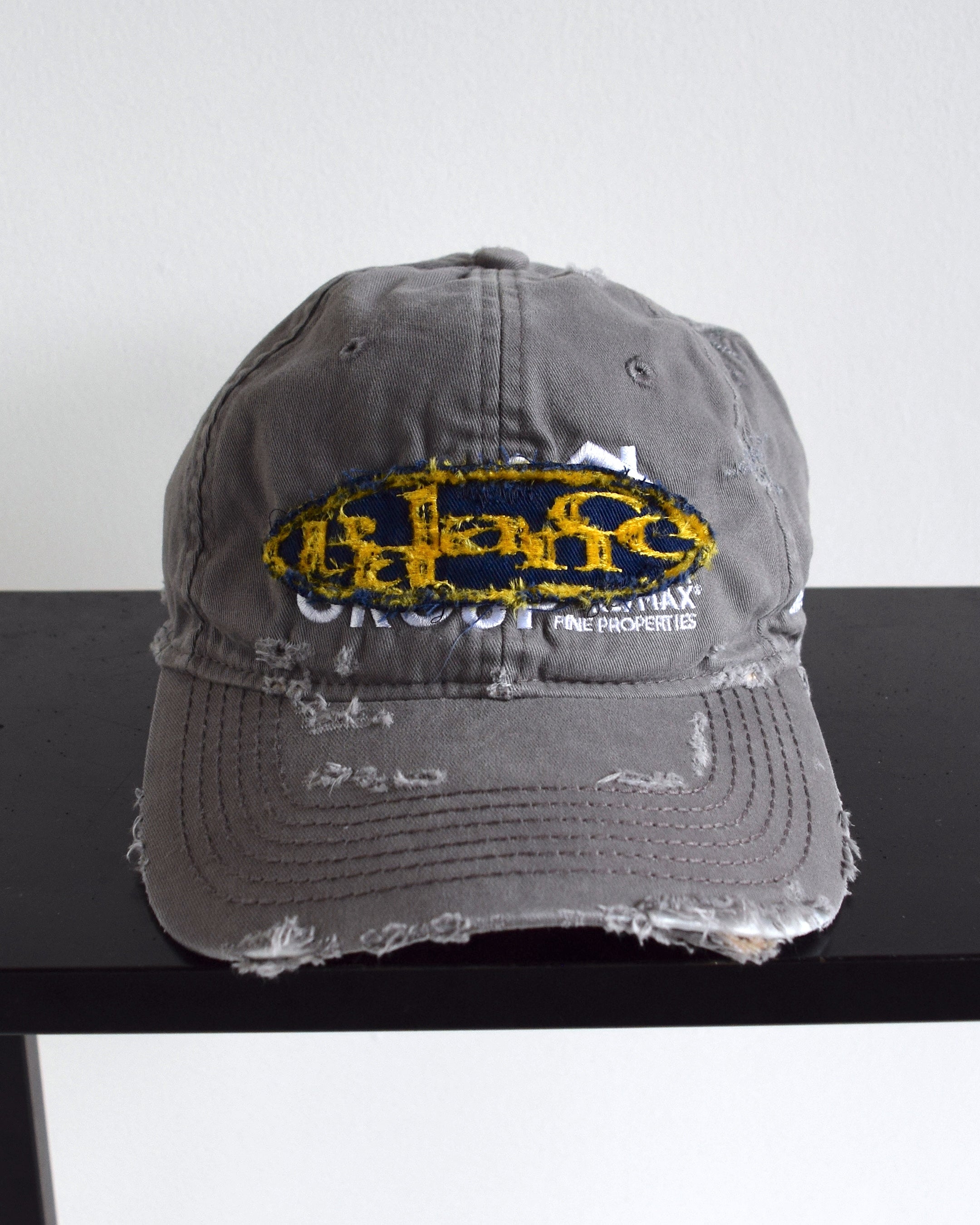 BALANCE OKAYAMA / BALANCE oval logo Distressed cap - No.3