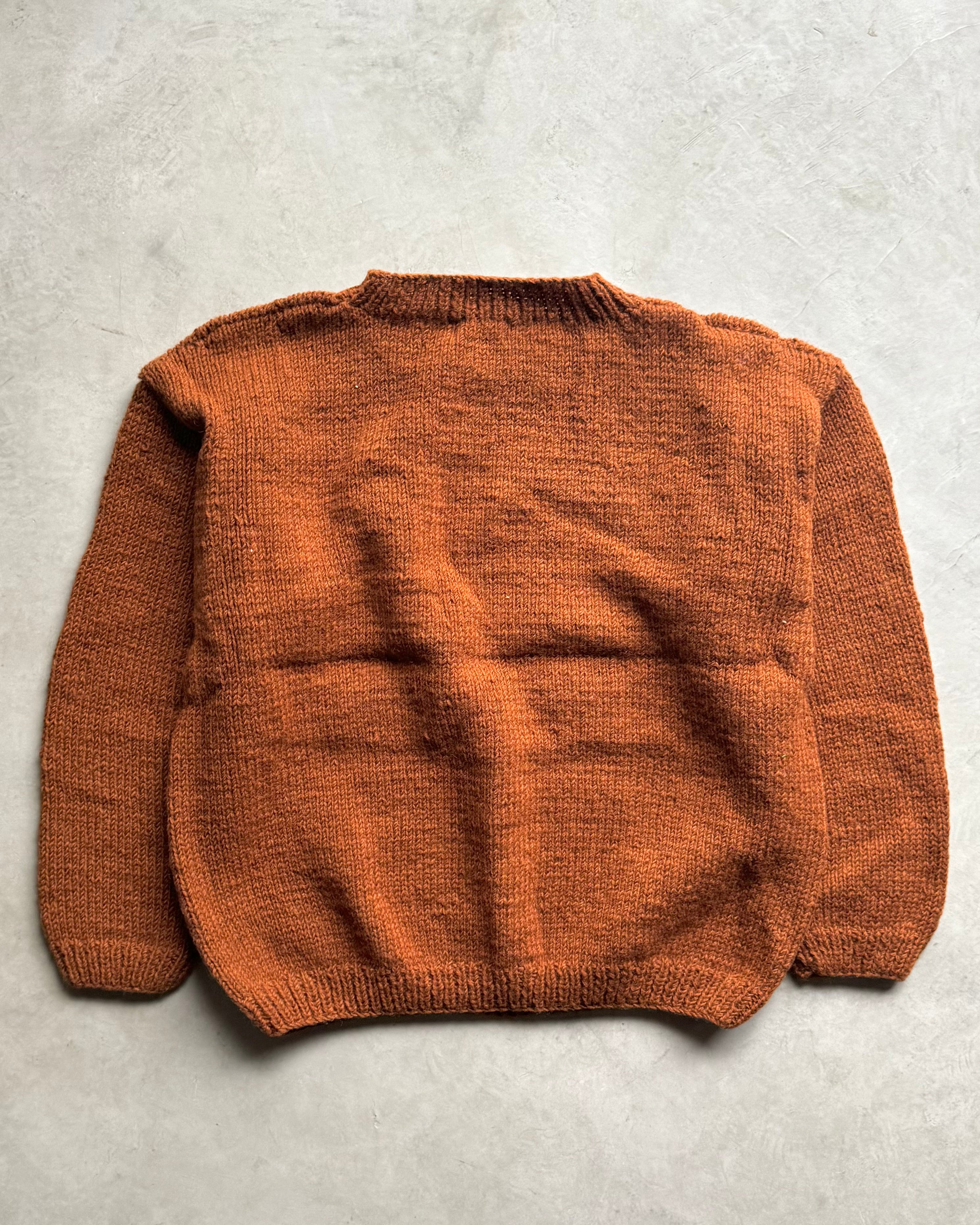 MacMahon Knitting Mills / Crew Neck Knit-NOODLE - BROWN