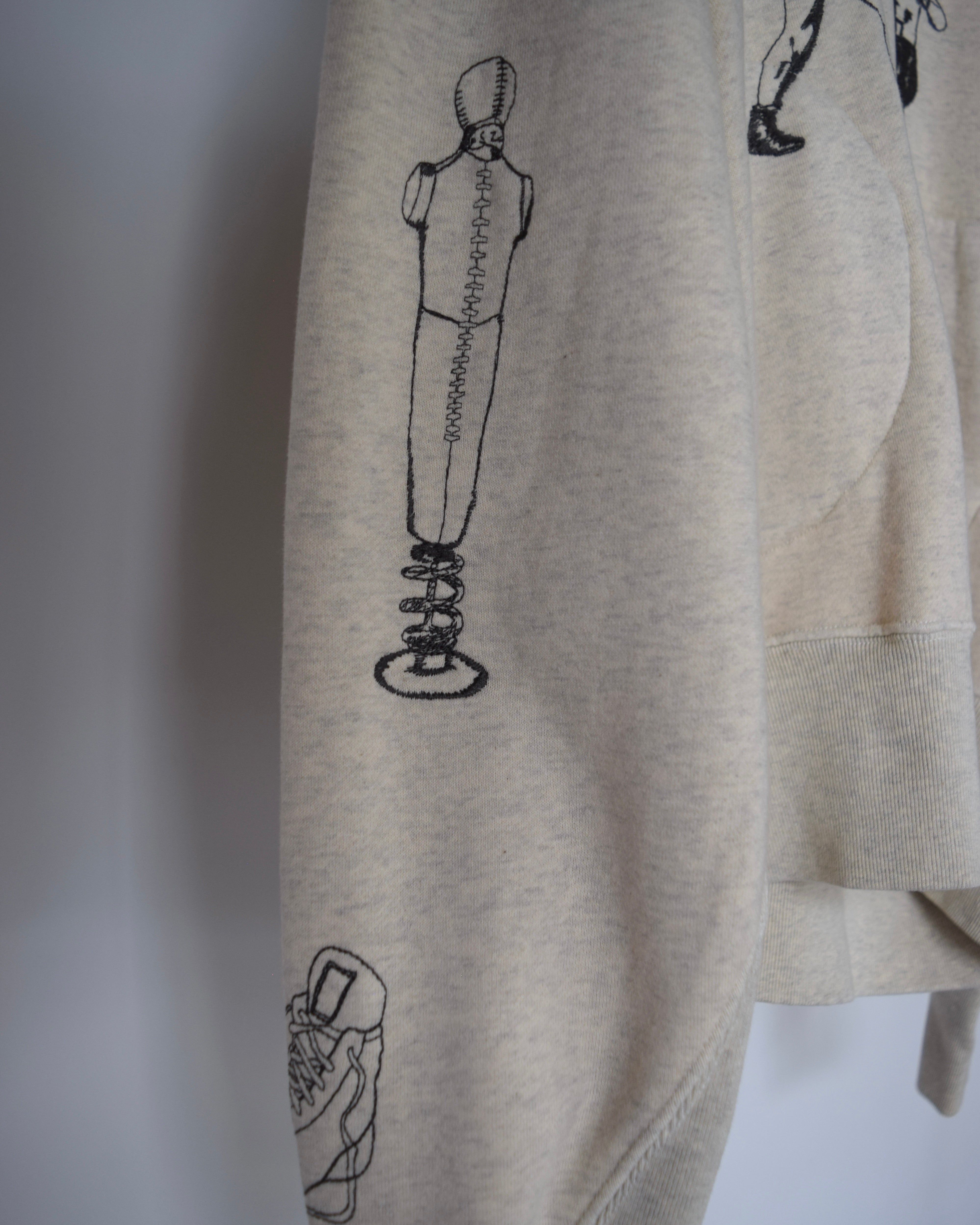 samuel zelig / Boxing Hoodie - Oatmeal Grey