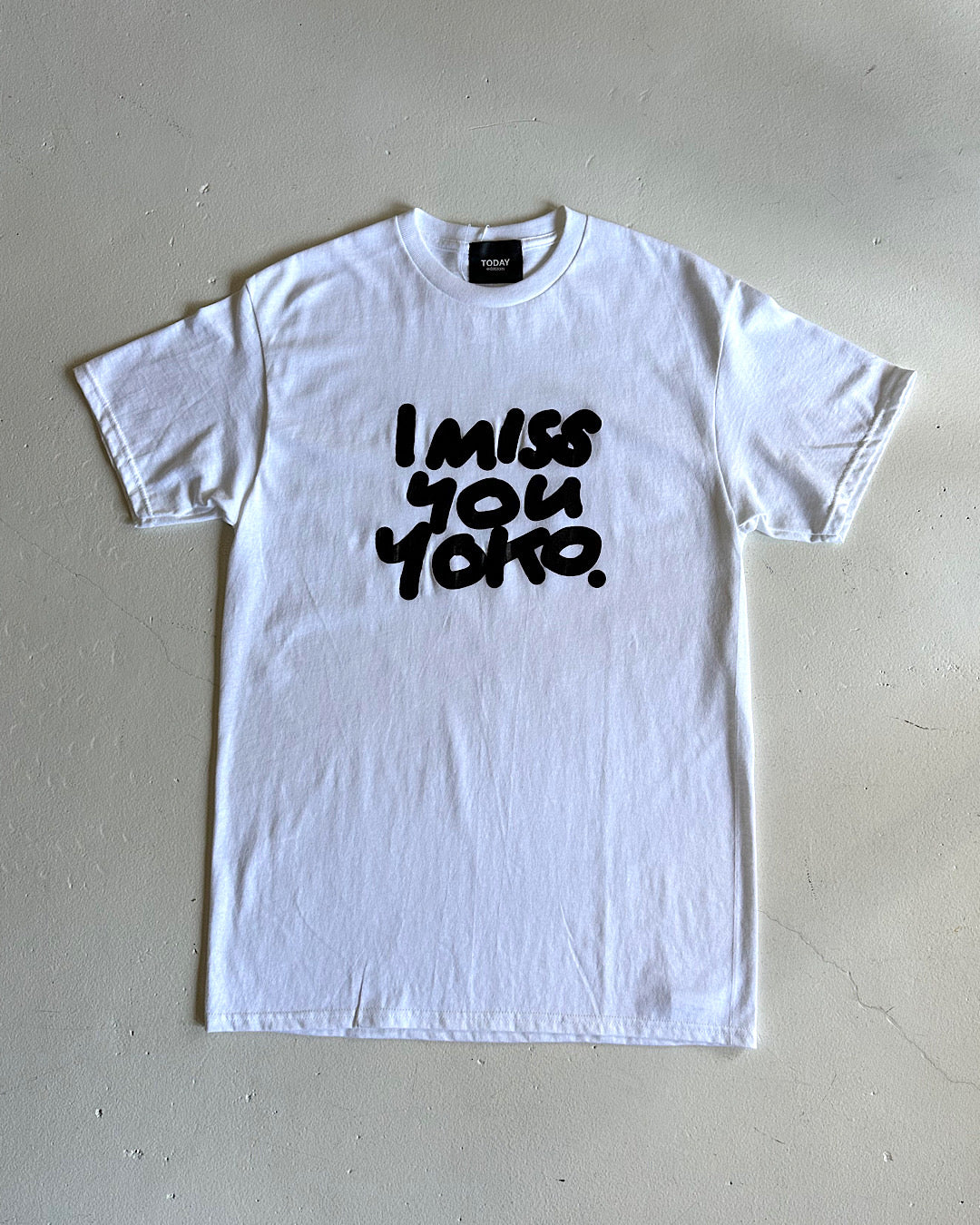 TODAY edition / I miss you yoko SS Tee - WHITE