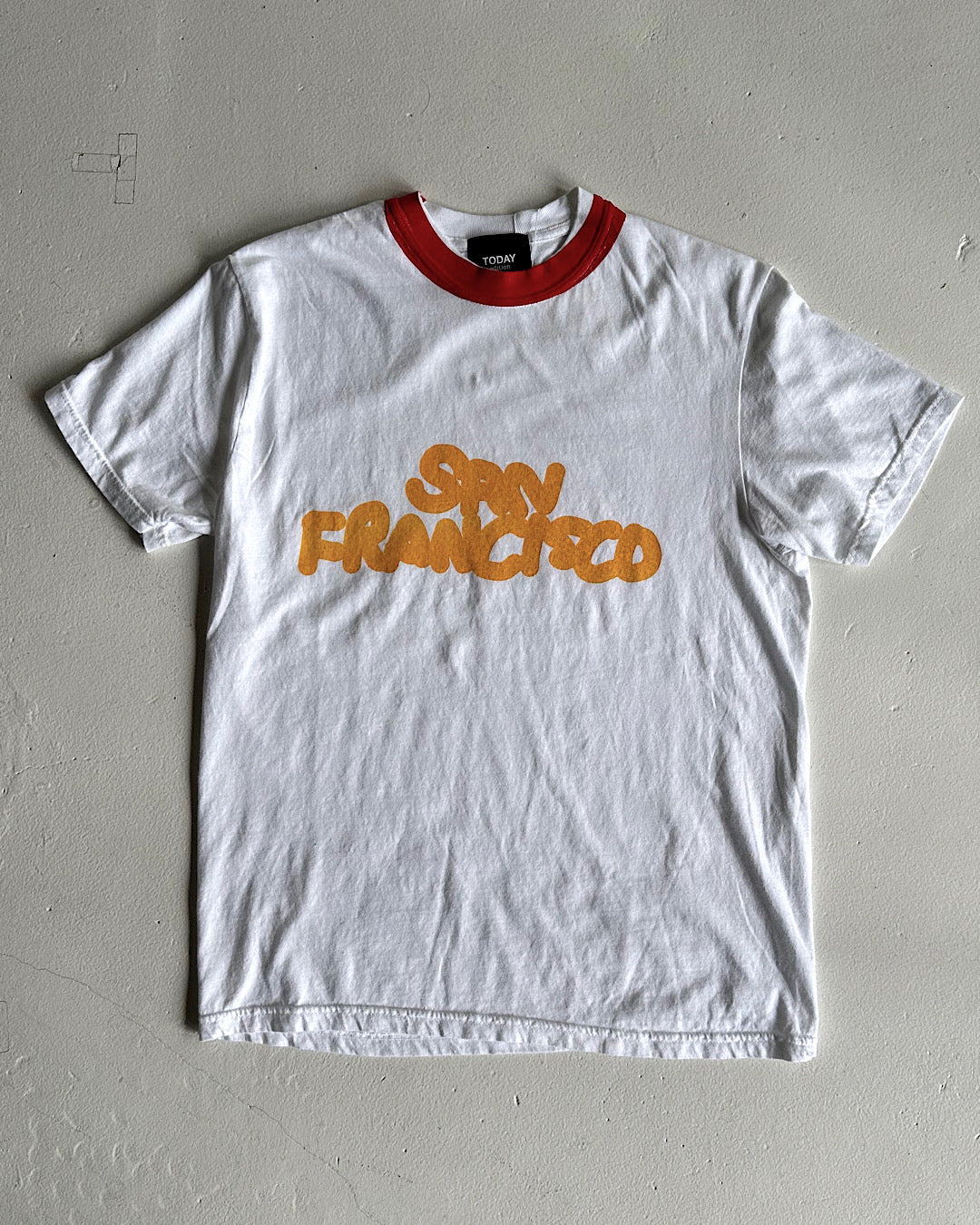 TODAY edition / Printed Ringer "SAN FRANCISCO" SS Tee - WHITE