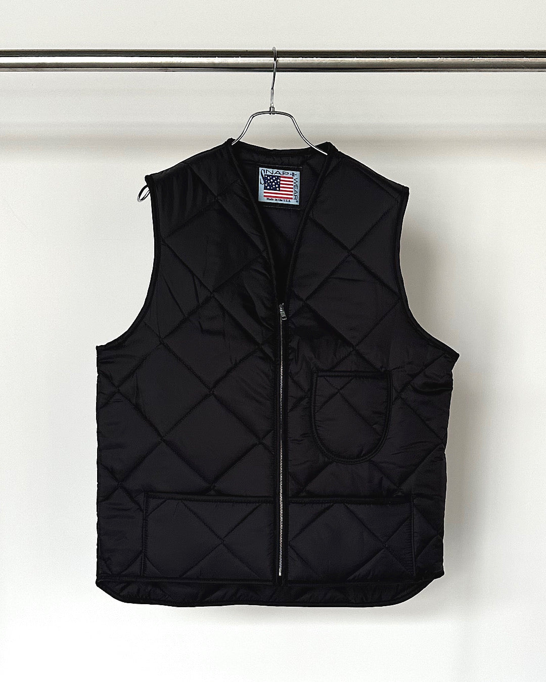 SNAP'N'WEAR / Quilted Nylon Vest - BLACK