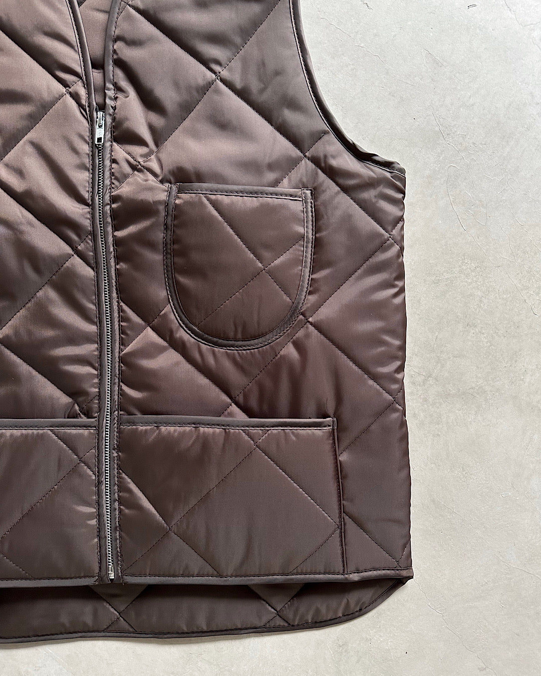 SNAP'N'WEAR / Quilted Nylon Vest - BROWN
