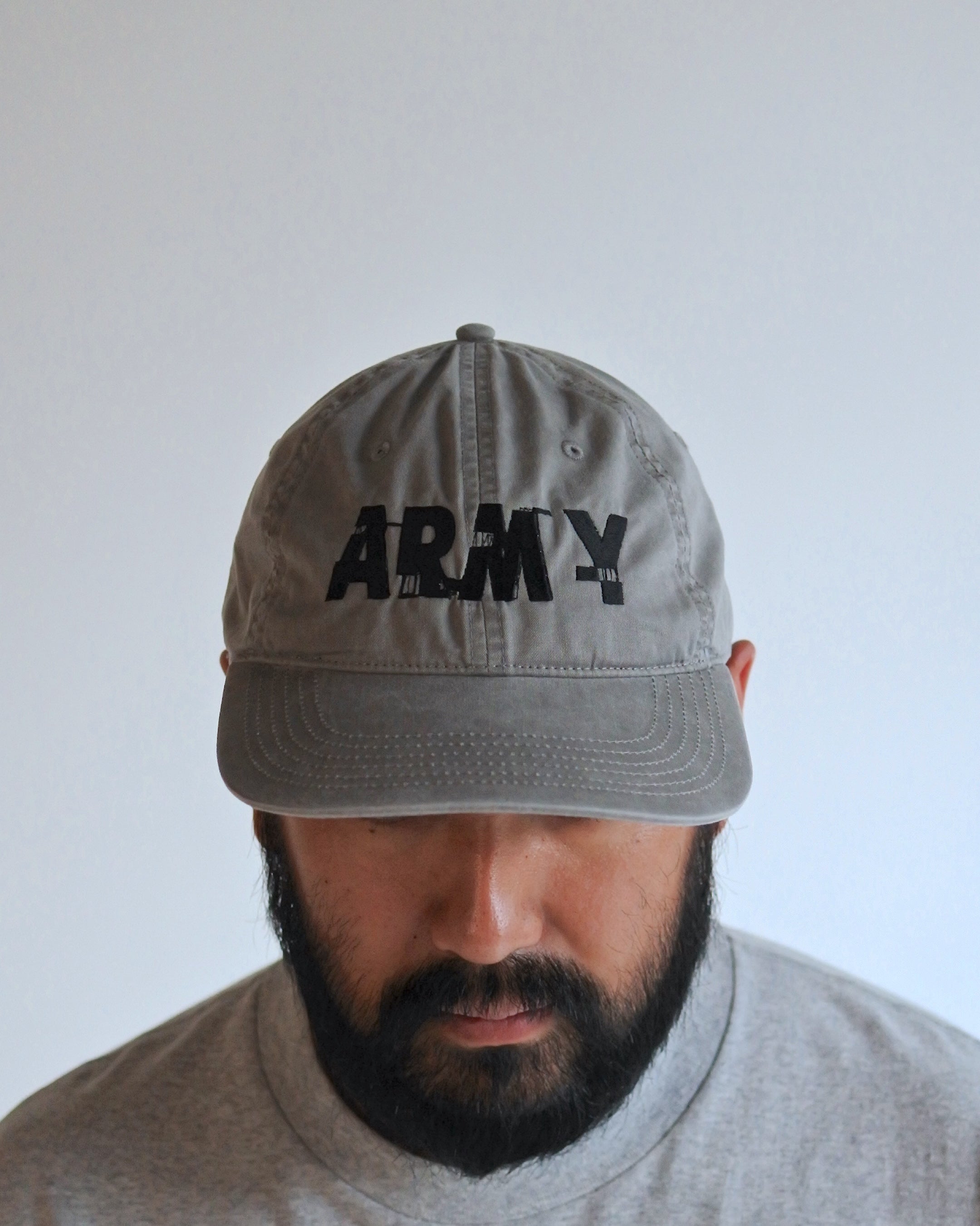 ANACHRONORM / ARMY GLITCH EMBROIDERY CAP - GRAY