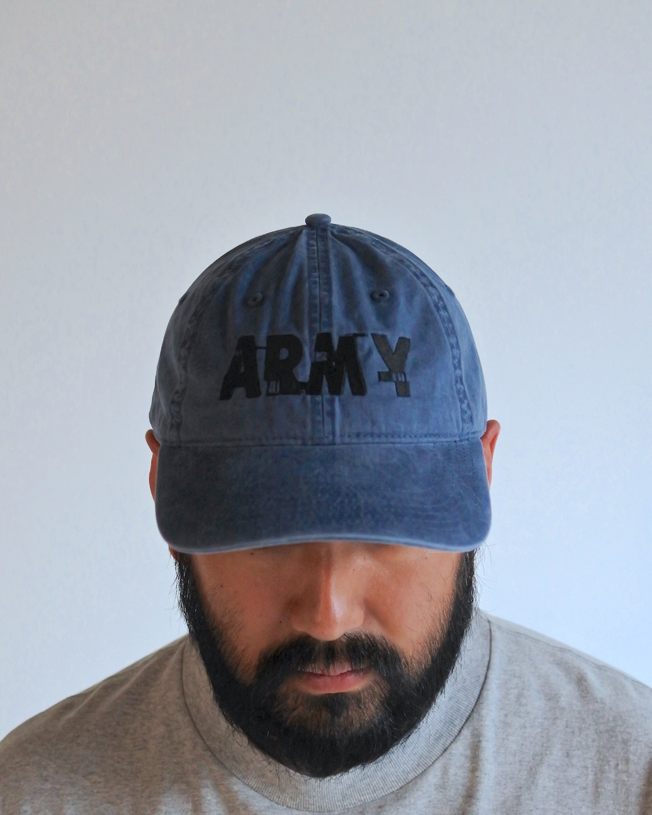 ANACHRONORM / ARMY GLITCH EMBROIDERY CAP - BLUE