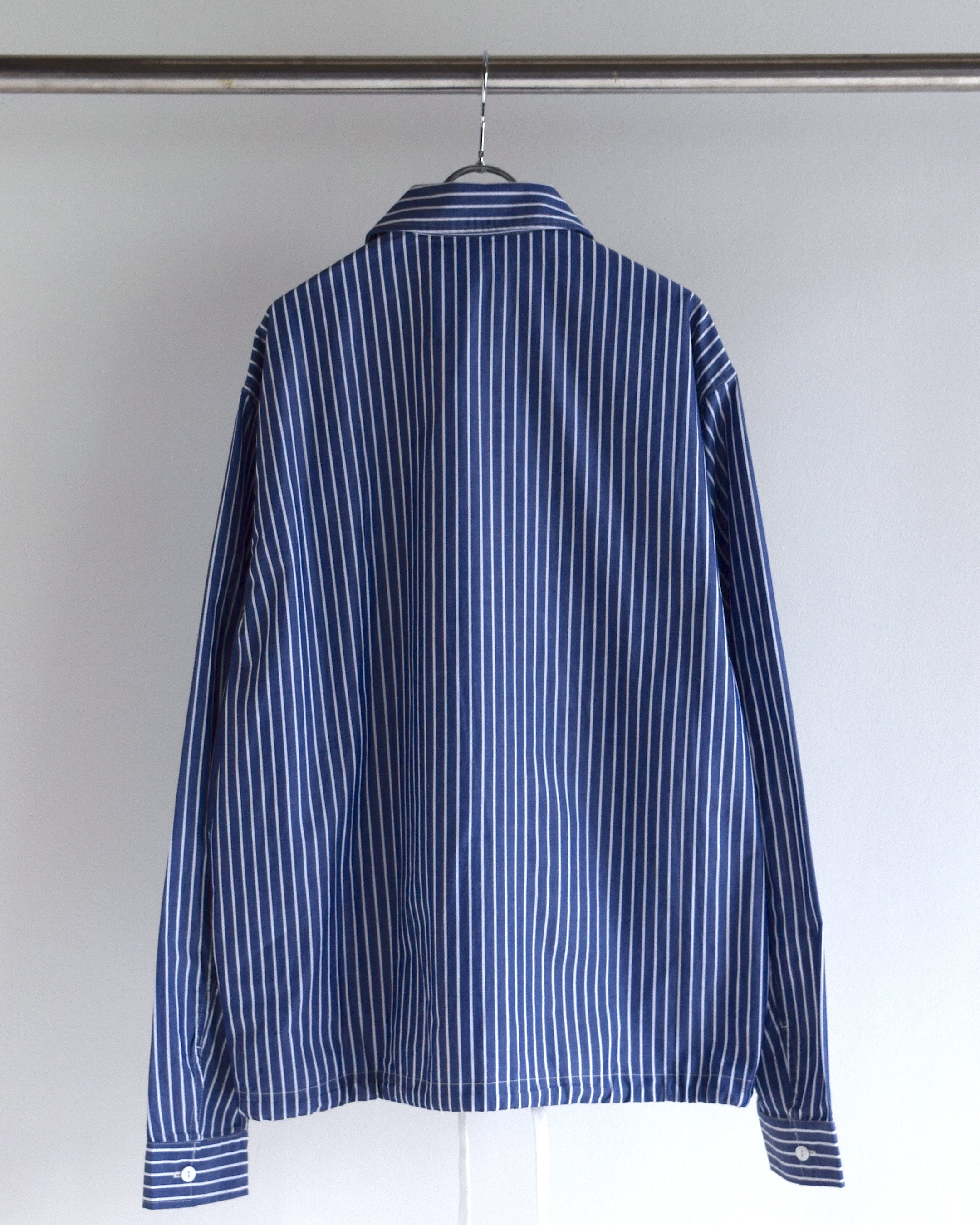 INTODUSK / STRIPE COACH JACKET - NAVY STRIPE