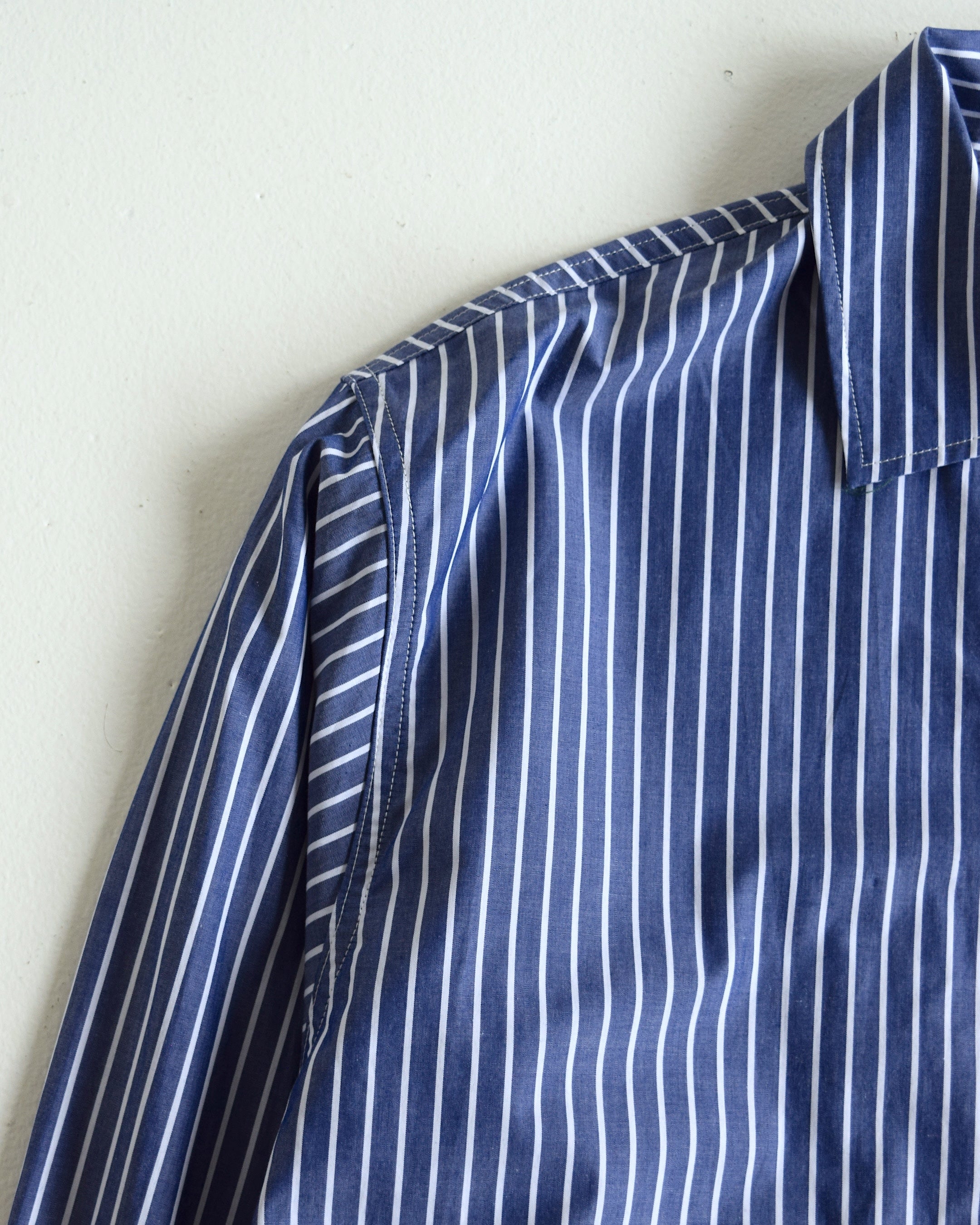 INTODUSK / STRIPE COACH JACKET - NAVY STRIPE