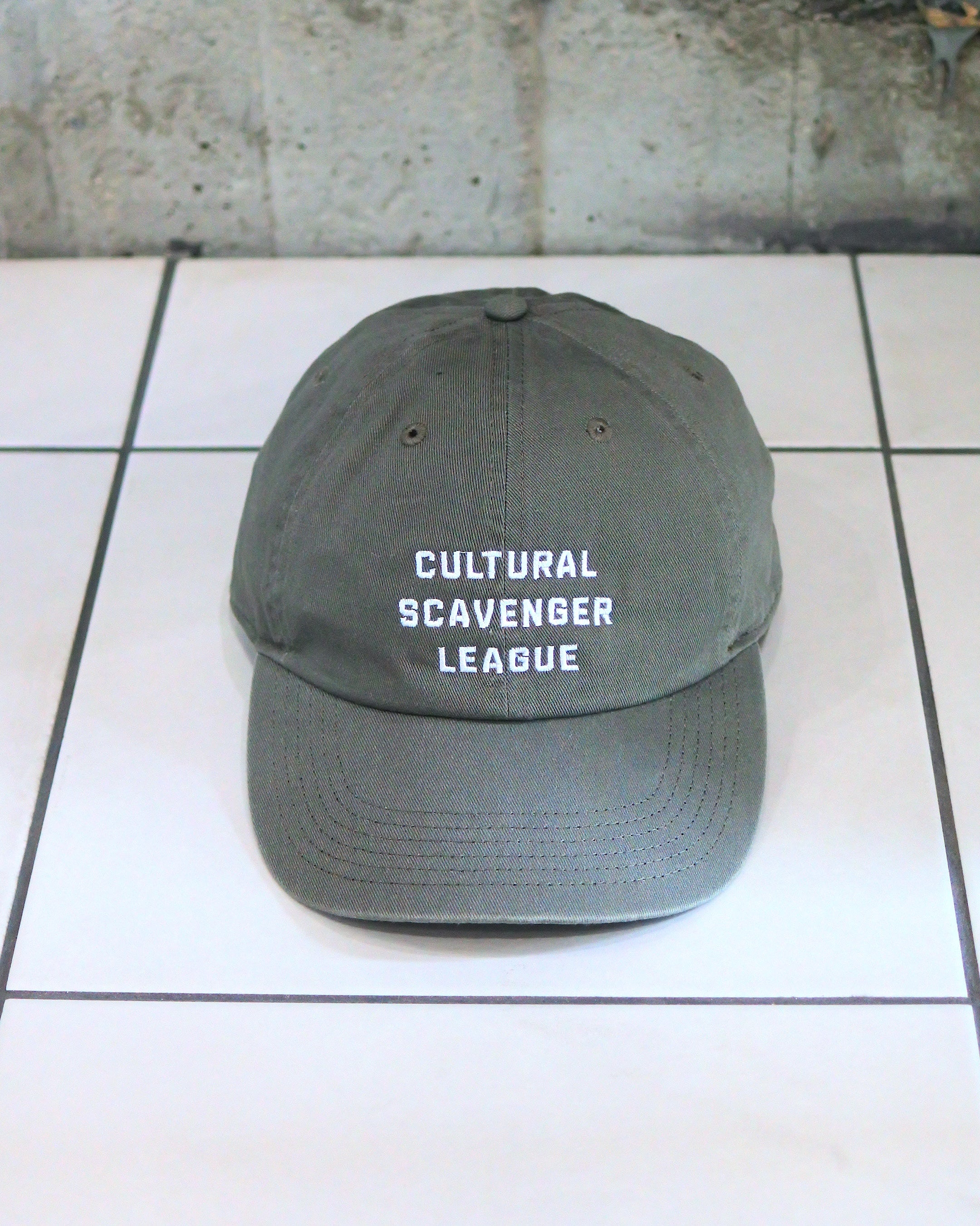 loosejoints / SPECTATOR - "CULTURAL SCAVENGER LEAGUE" BASEBALL CAP - OLIVE