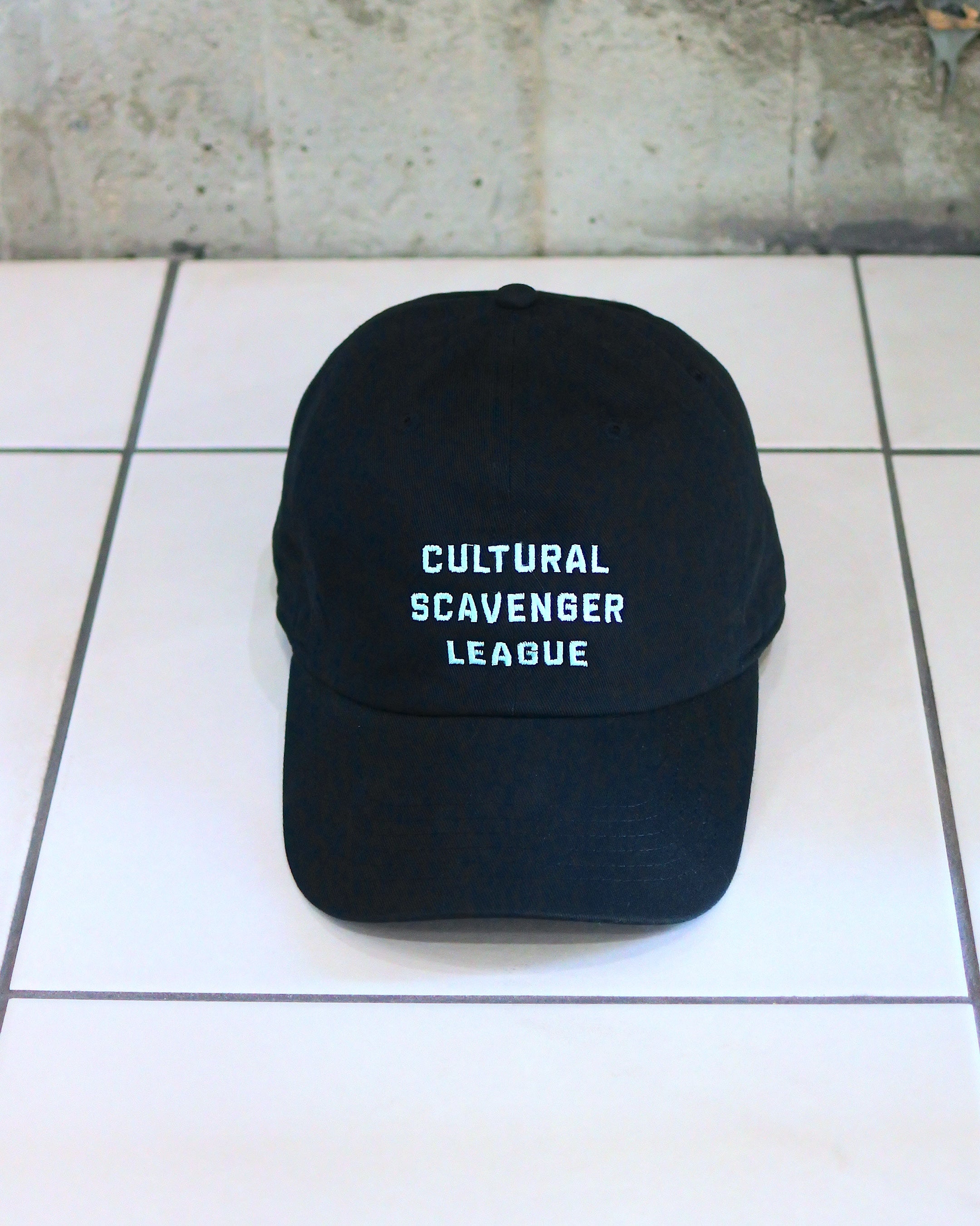 loosejoints / SPECTATOR - "CULTURAL SCAVENGER LEAGUE" BASEBALL CAP - BLACK