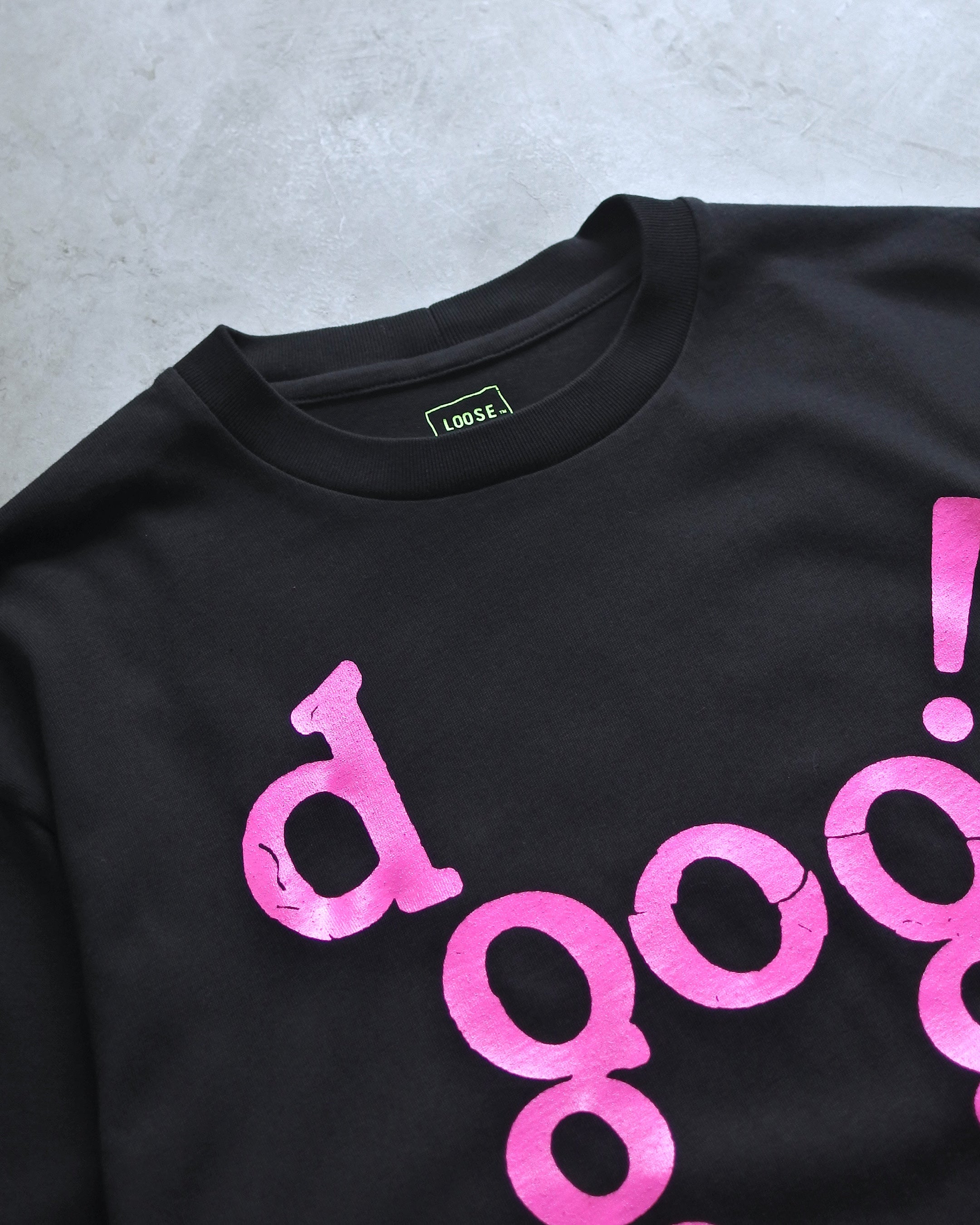 loosejoints / JASON FOX - "DOG" S/S TEE - BLACK
