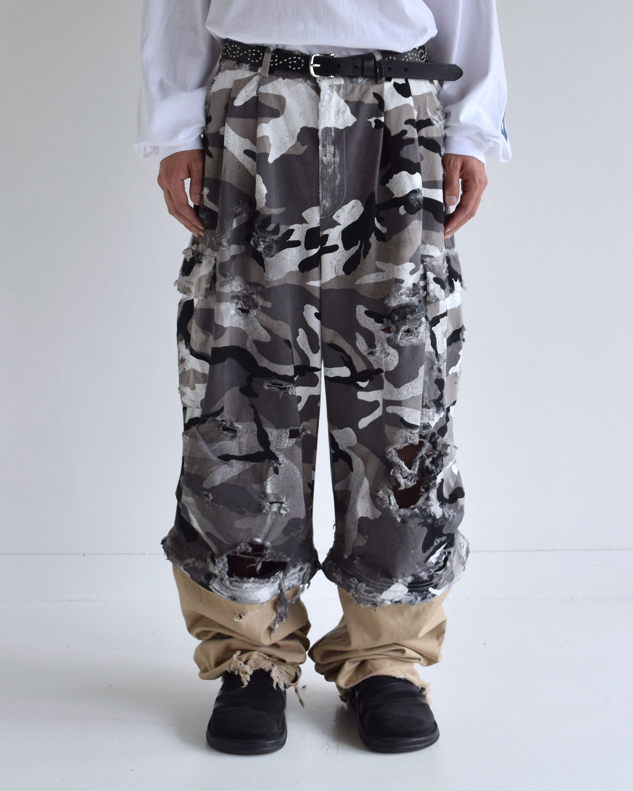 LES SIX / EXPLODED Sand People Cargo - snowcamo dyed