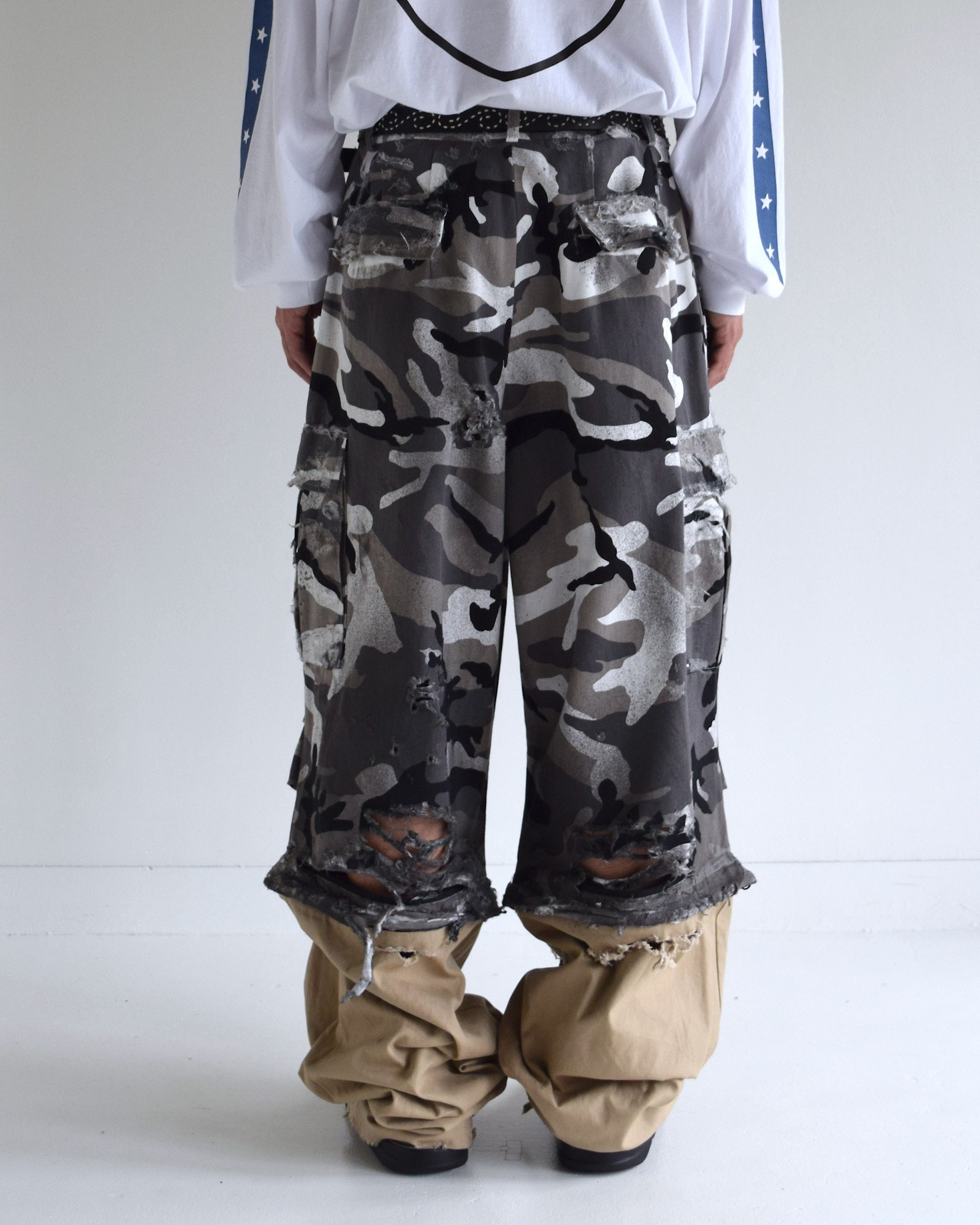 LES SIX / EXPLODED Sand People Cargo - snowcamo dyed