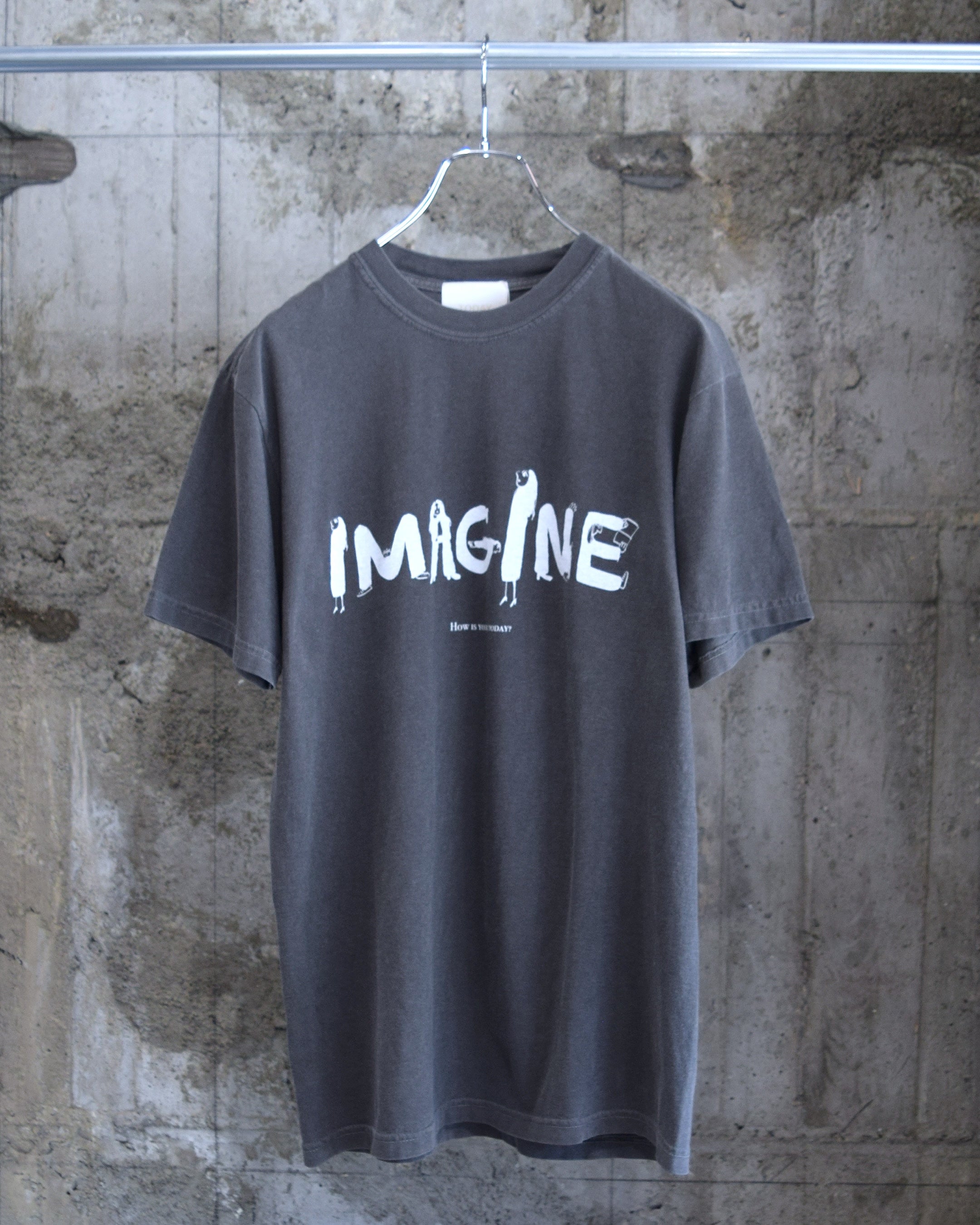 TODAY edition / "IMAGINE" SS Tee - CHARCOAL