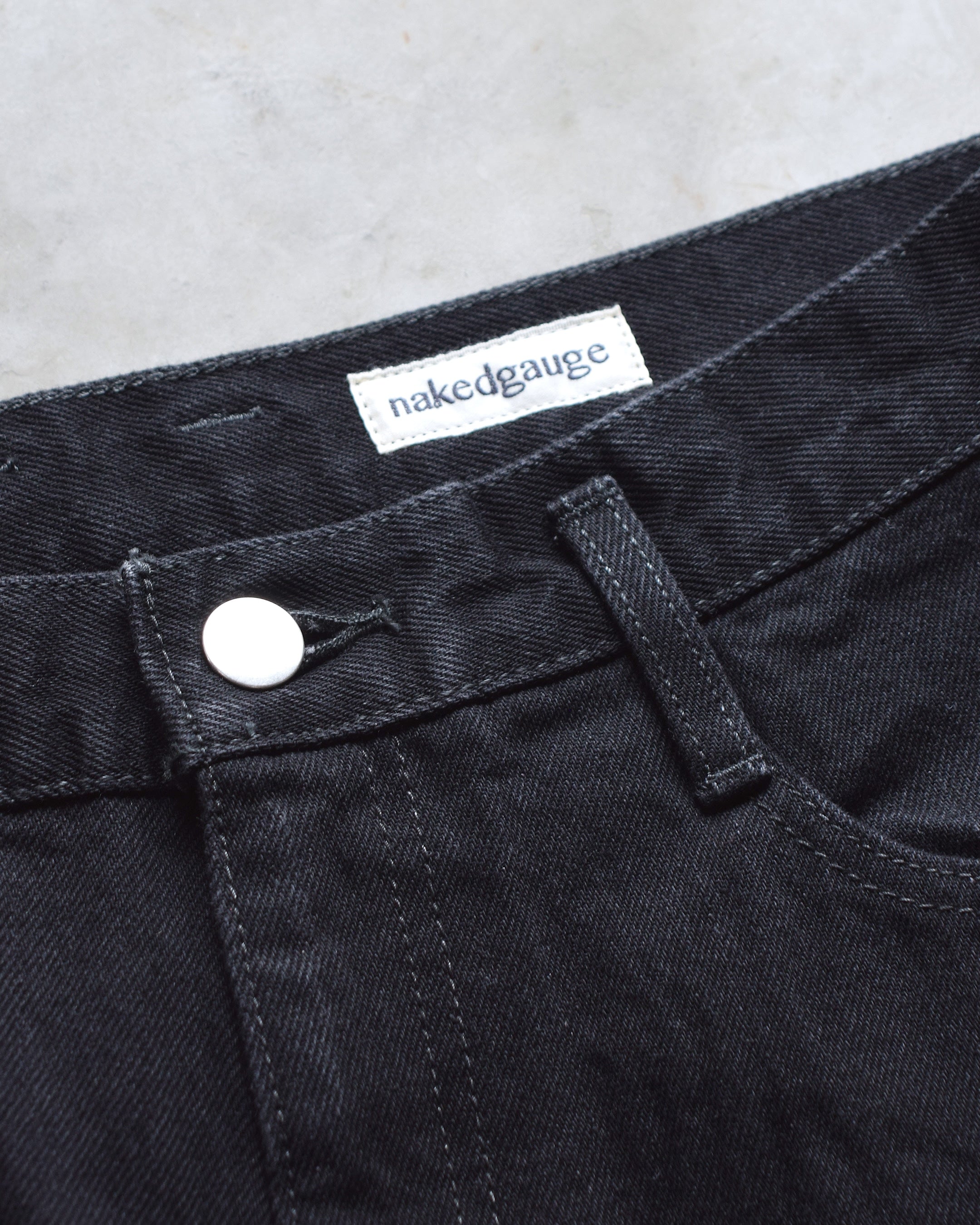nakedgauge / BLACK DENIM ASHLEY JEANS - BLACK