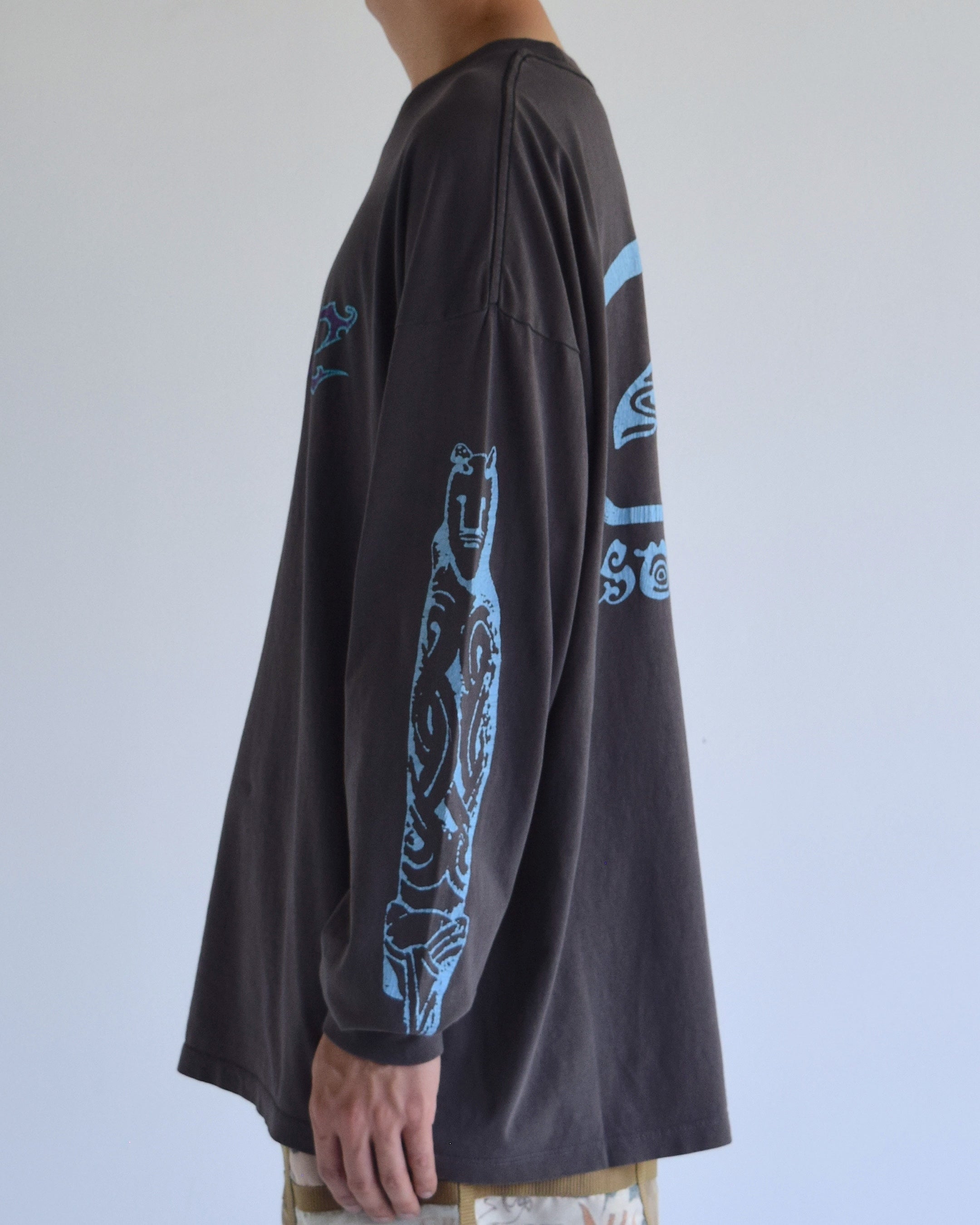 Somewhere Outside / S.O.H.C Ethnic Tribal Ornament L/SL - CHARCOAL