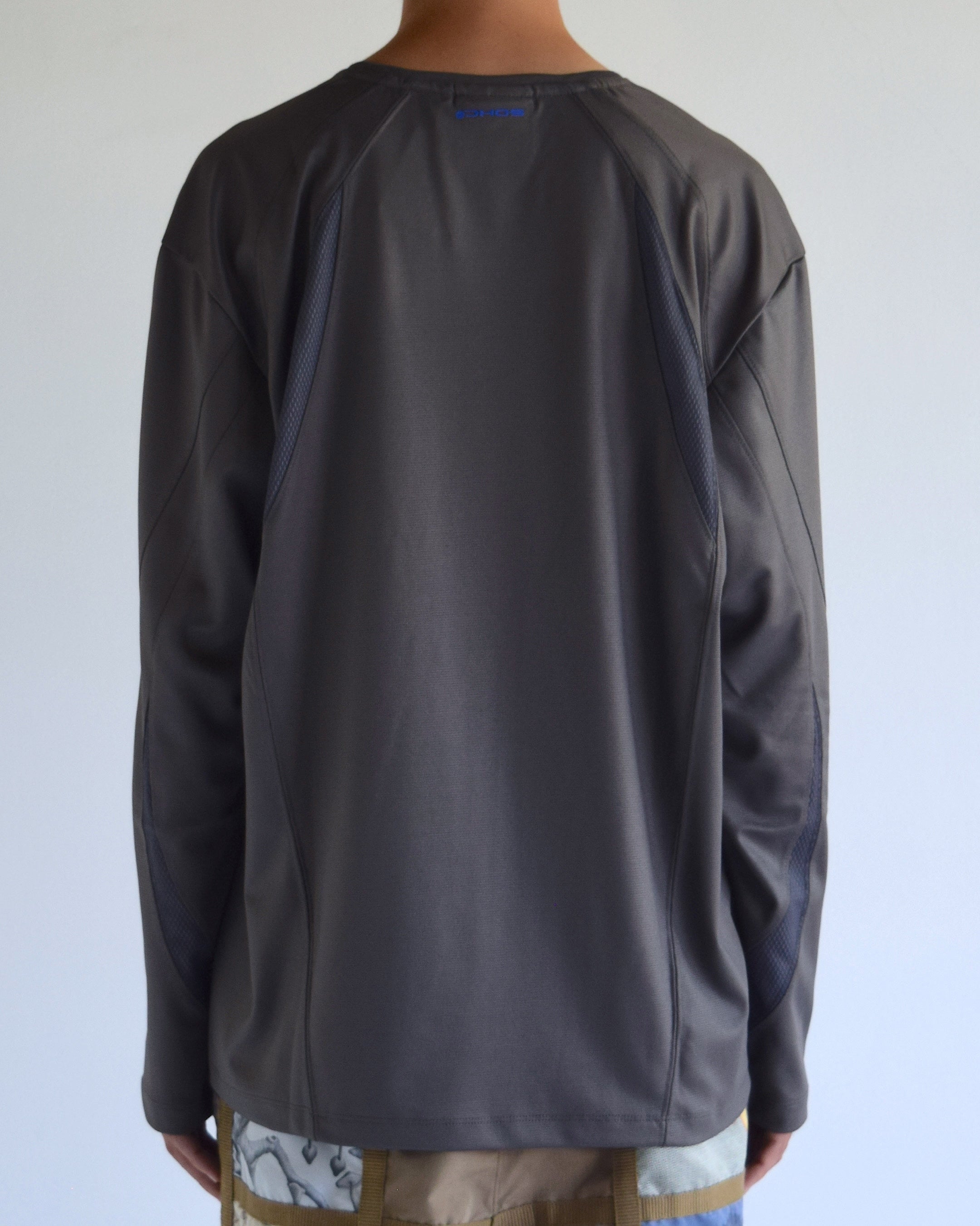 Somewhere Outside / Mesh Paneled L/SL - GREY