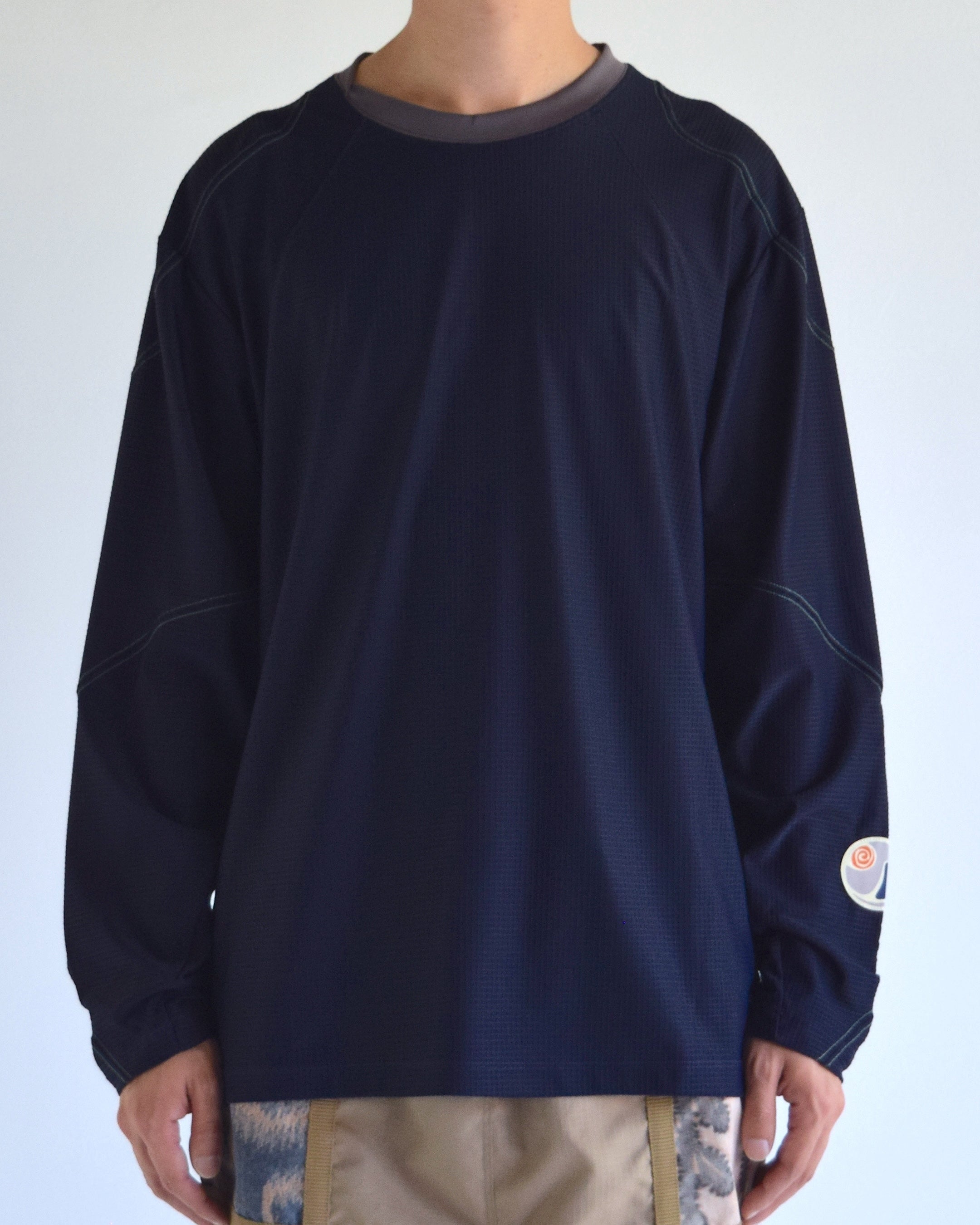 Somewhere Outside / Waffle Texture Running L/SL - D/NAVY