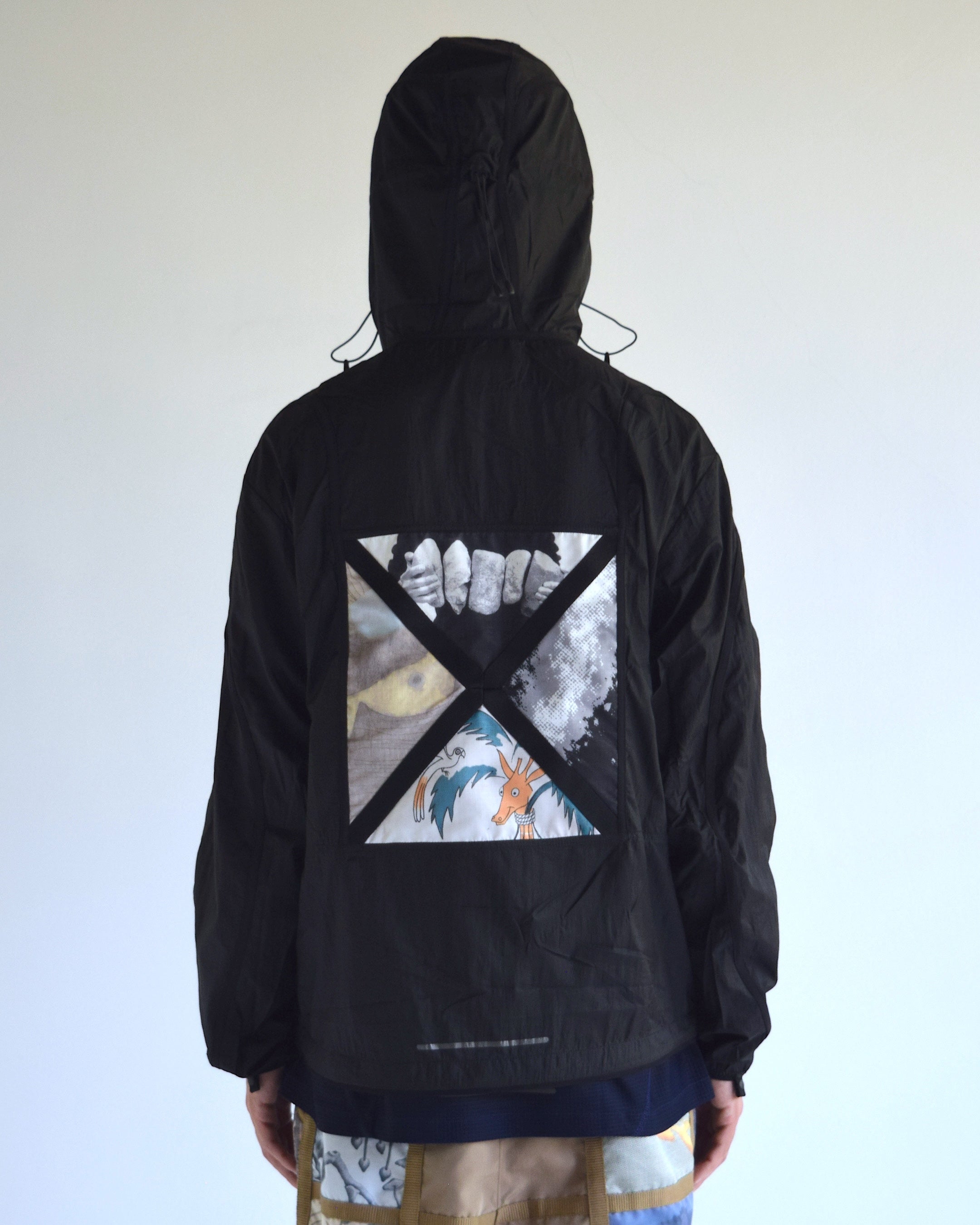 Somewhere Outside / Multi Patchwork Webbing Jacket - BLACK