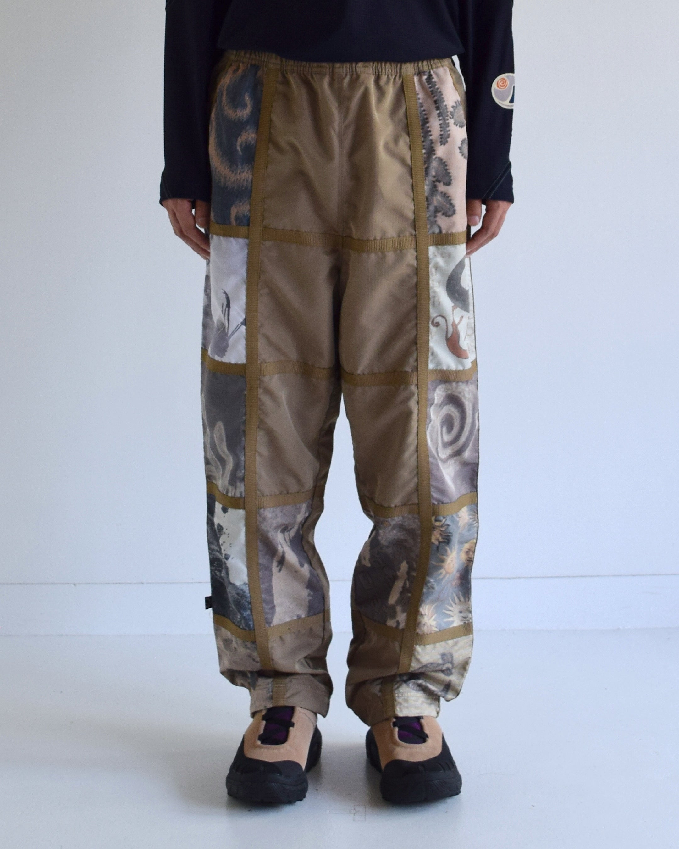 Somewhere Outside / Multi Patchwork Webbing Pants - MULTI COLORS