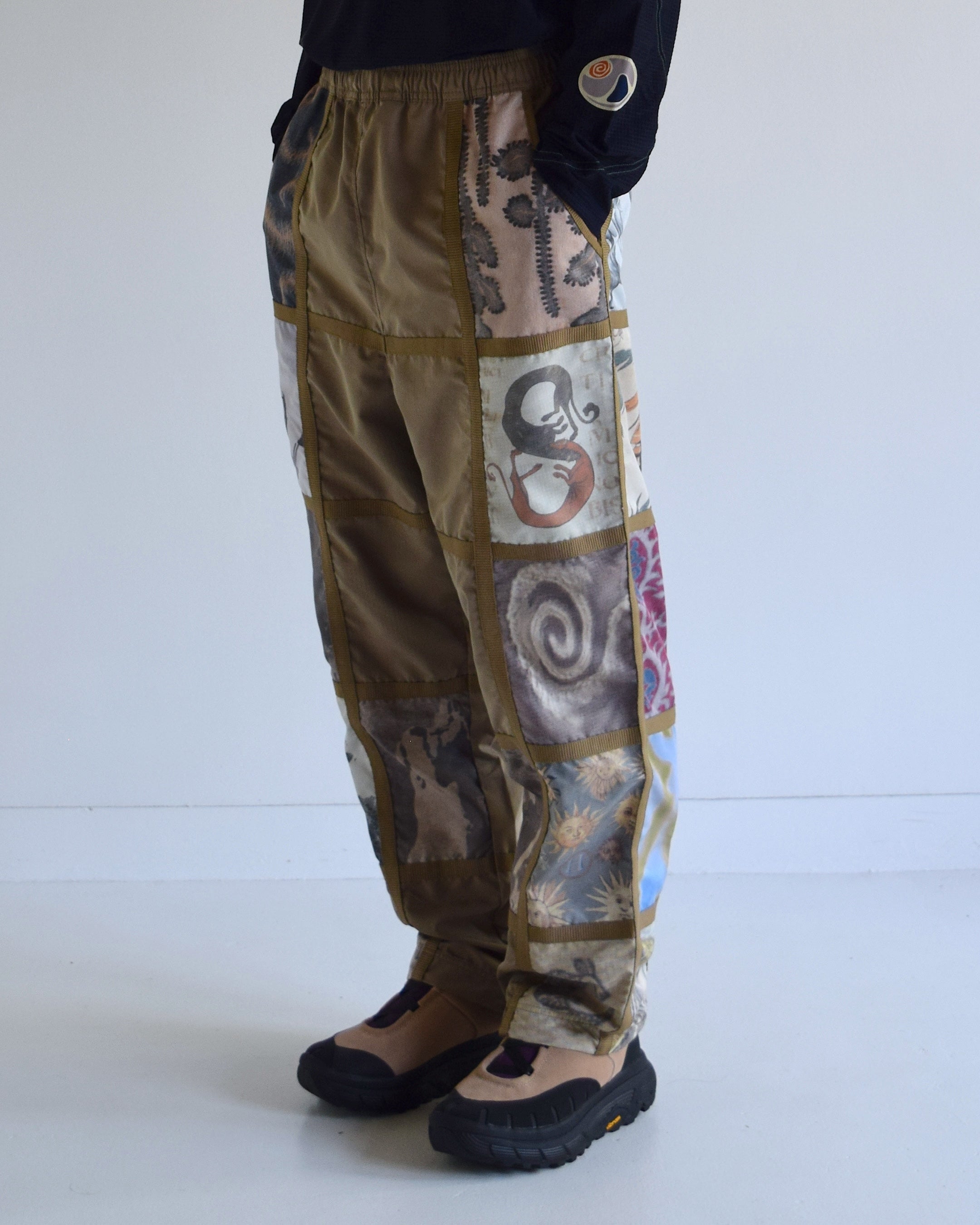 Somewhere Outside / Multi Patchwork Webbing Pants - MULTI COLORS